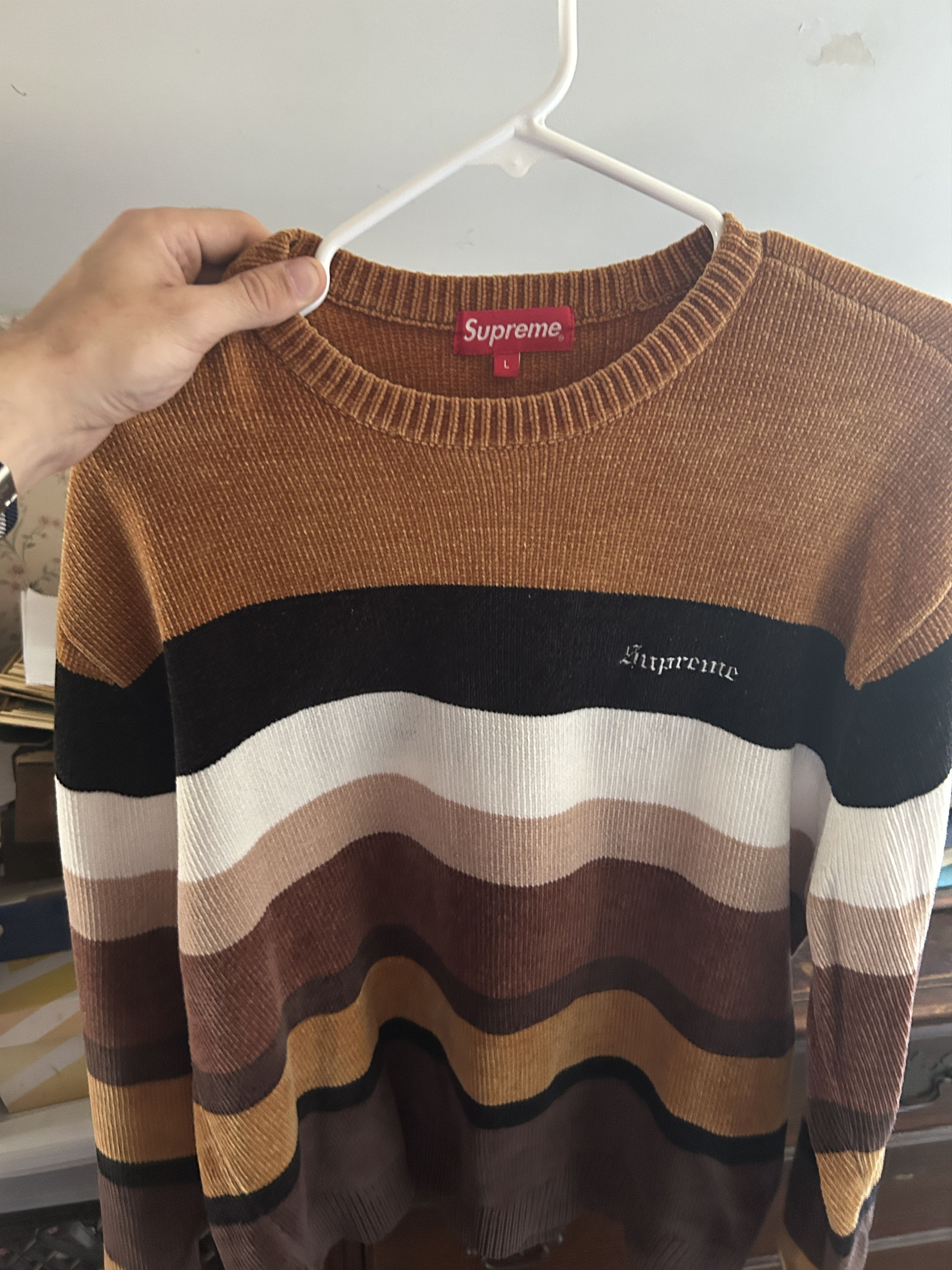 Supreme Supreme Small Box Polo Sweater Brown size L | Grailed