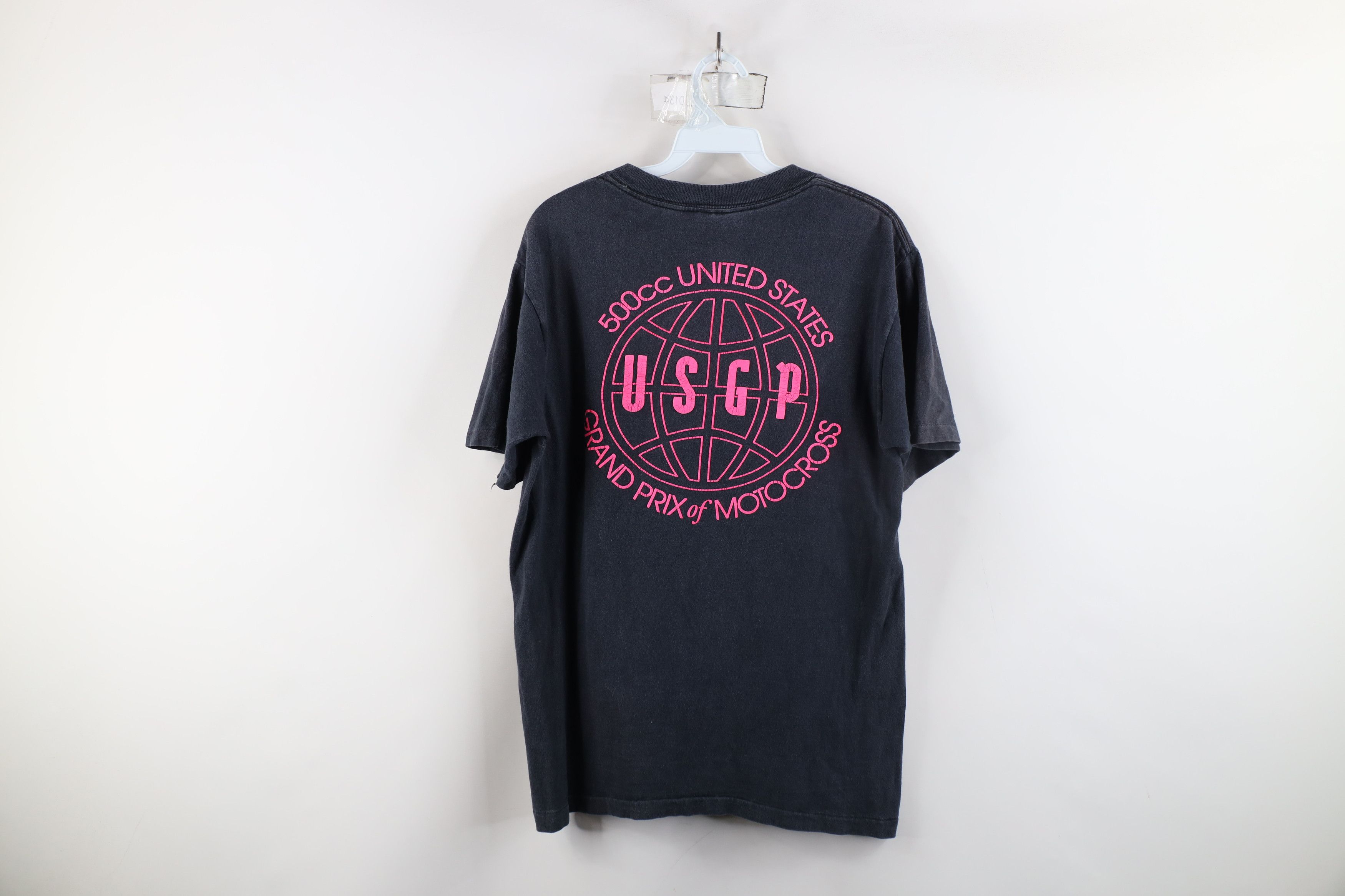 Vintage Vintage 90s Grand Prix of Motocross Racing T-Shirt USA Black Size US L / EU 52-54 / 3 - 13 Thumbnail