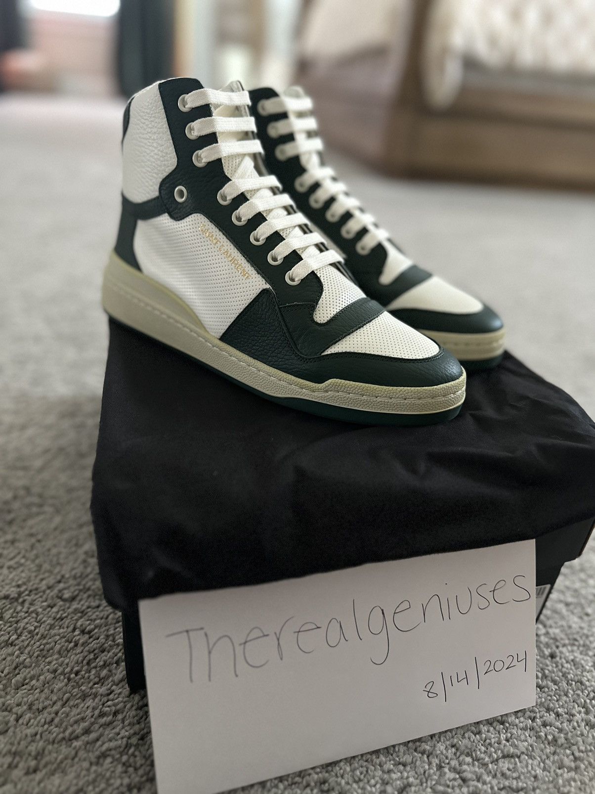 Saint Laurent Paris Saint Laurent SL24 High Top Sneakers Size US 8 / EU 41 - 1 Thumbnail