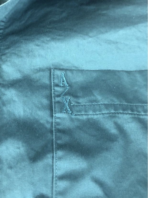 Armani Exchange Armani Exchange Sateen Turquoise Logo Embroidered Shirt L Size US L / EU 52-54 / 3 - 5 Thumbnail