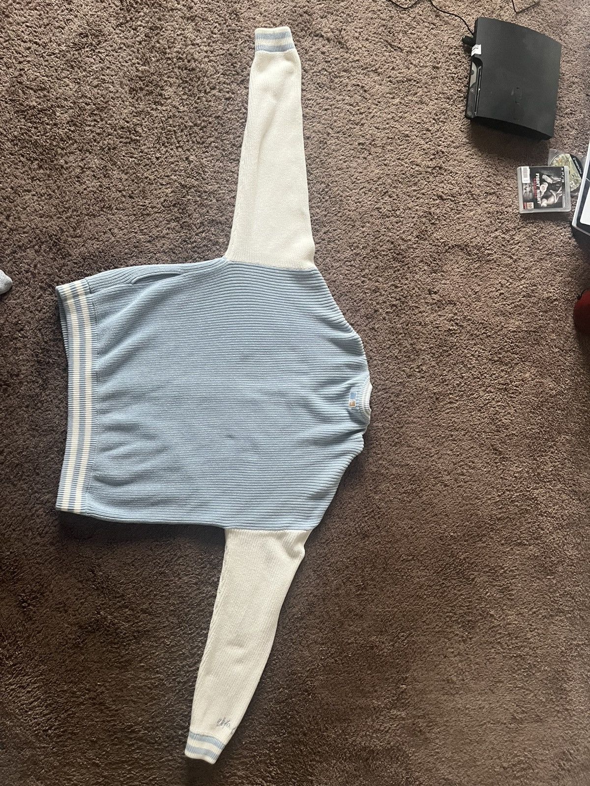 Other Baby Blue Knitted Button Sweater Size US XL / EU 56 / 4 - 3 Thumbnail