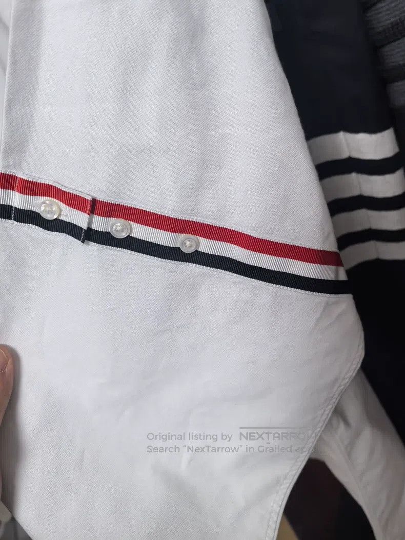 Thom Browne Thom Browne Classic Oxford shirt with sleeve emblem Size US XL / EU 56 / 4 - 6 Thumbnail