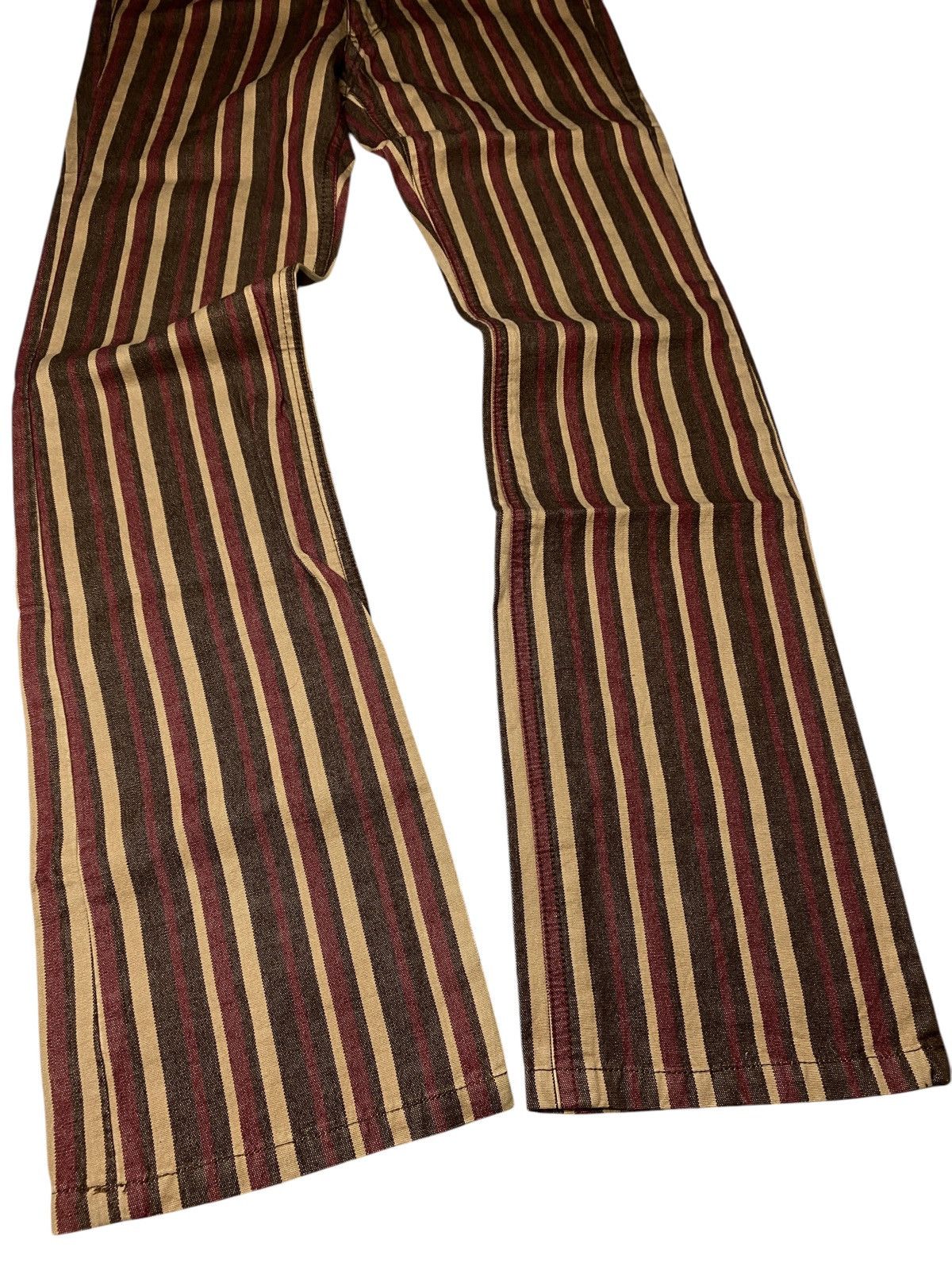 If Six Was Nine 2000's 291295 Homme Tuxedo Pinstripe Flared Pants Size US 28 / EU 44 - 4 Thumbnail