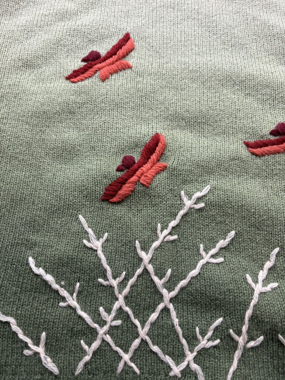 Sears × Vintage 70s Embroidered Vintage Wool Sweater Gradient Knit Pullover Size US M / EU 48-50 / 2 - 4 Thumbnail