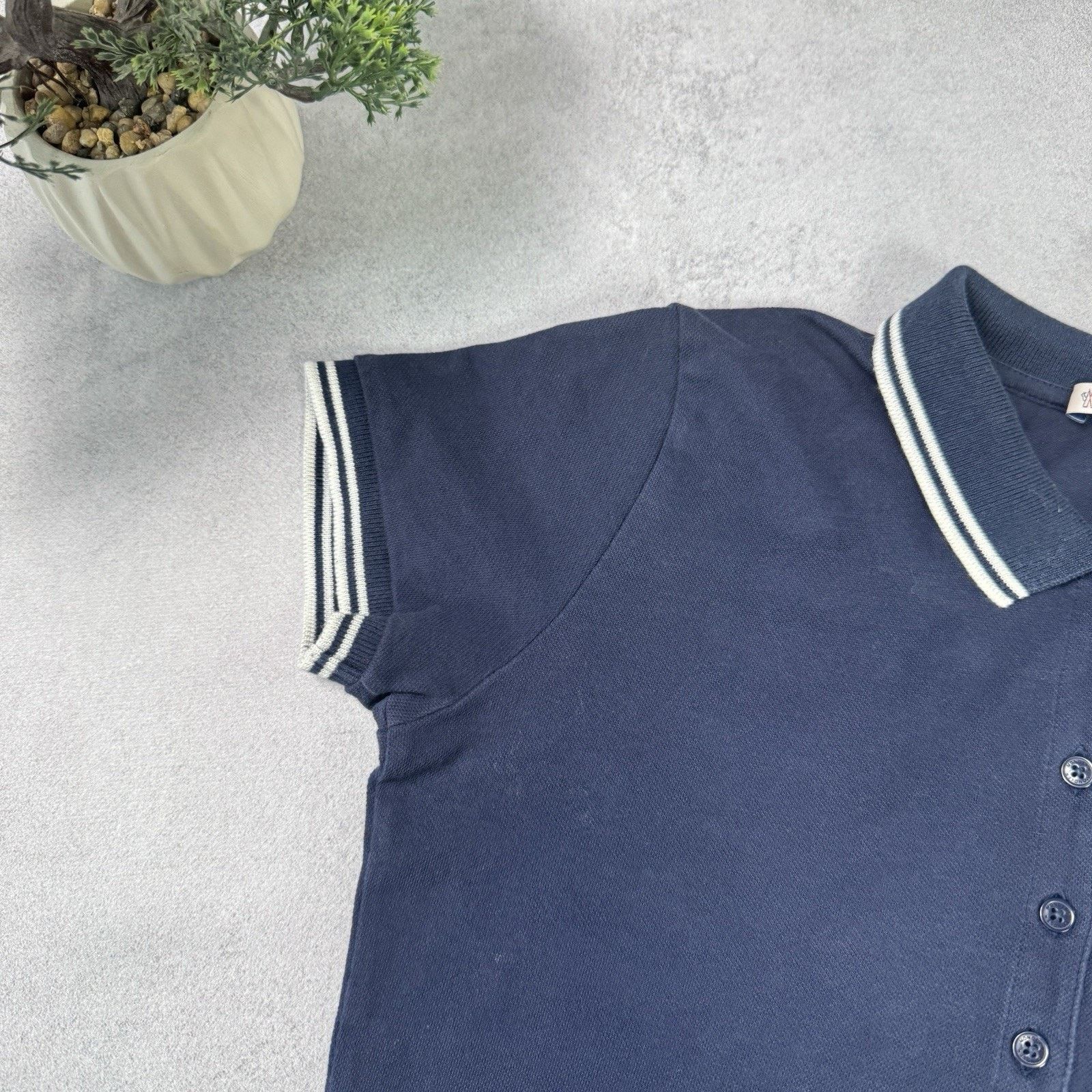 Moncler Moncler Polo T Shirt Blue Size s Size S / US 4 / IT 40 - 4 Thumbnail