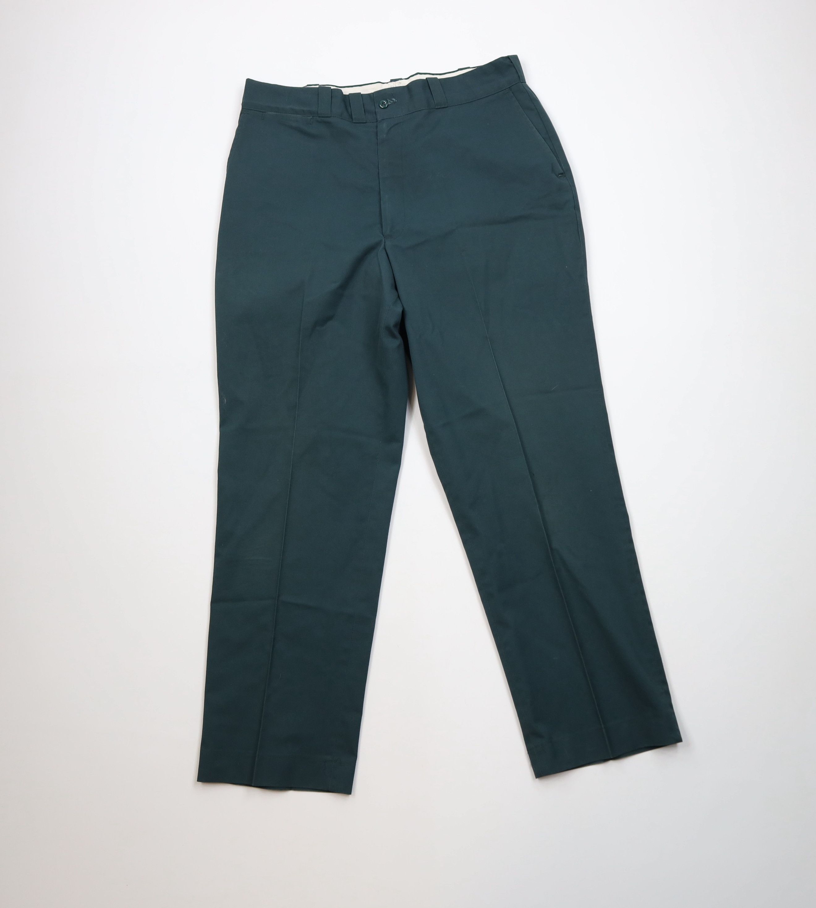 Lee Vintage 70s Lee Wide Leg Workwear Mechanic Pants Green USA Size US 34 / EU 50 - 1 Thumbnail