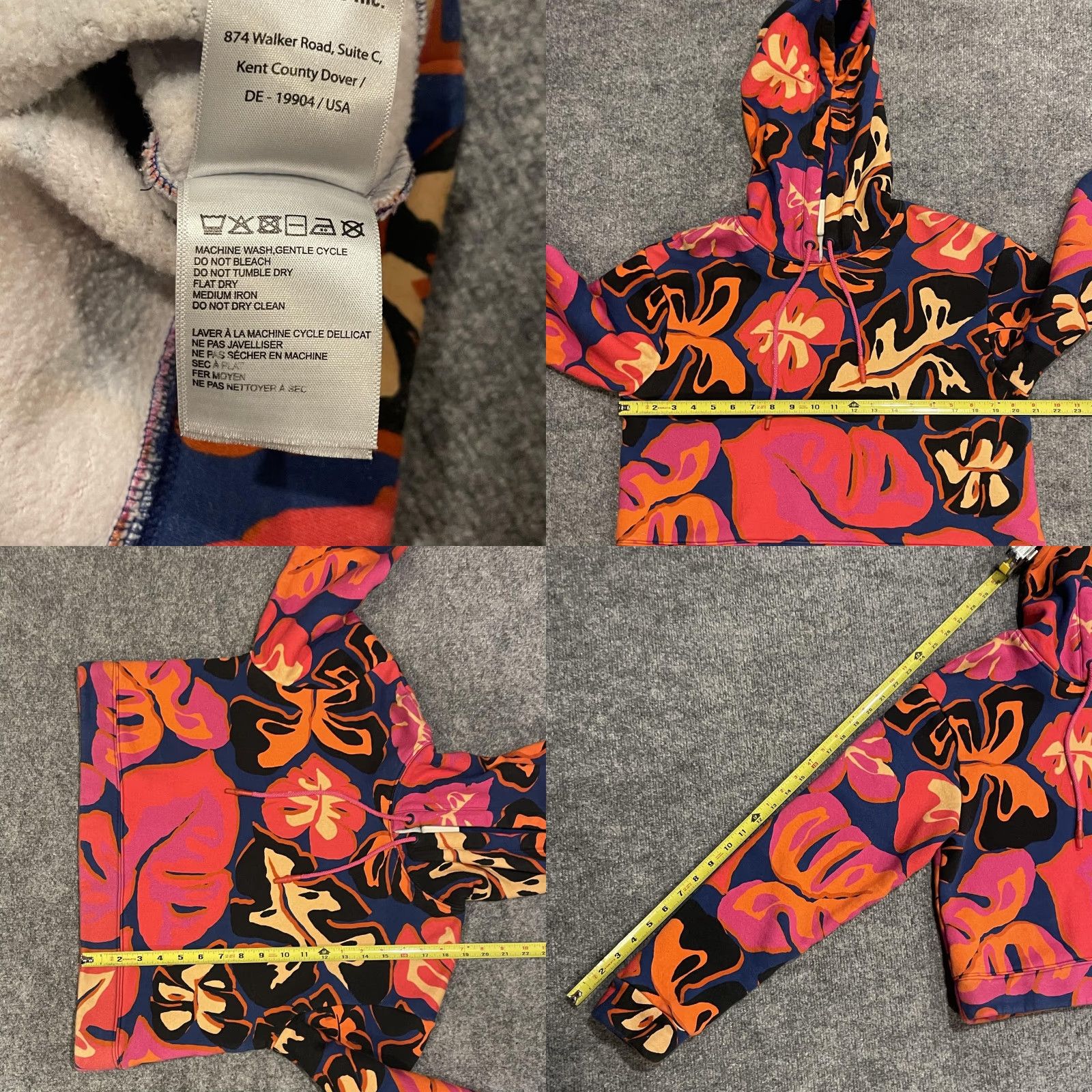 Farm Rio Farm Rio Floral Fleece Hoodie Womens Medium Multicolor Pullover Tropical Textile Cotton Polyester Hooded Drawstring All Seasons Long Sleeve Size M / US 6-8 / IT 42-44 - 8 Thumbnail