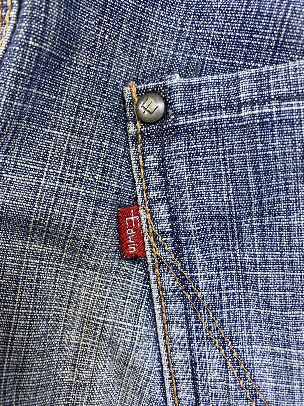 Edwin × Le Grande Bleu (L.G.B.) × Vintage Vintage Edwin E- Function Curve Distressed Denim Pants Size US 28 / EU 44 - 13 Thumbnail