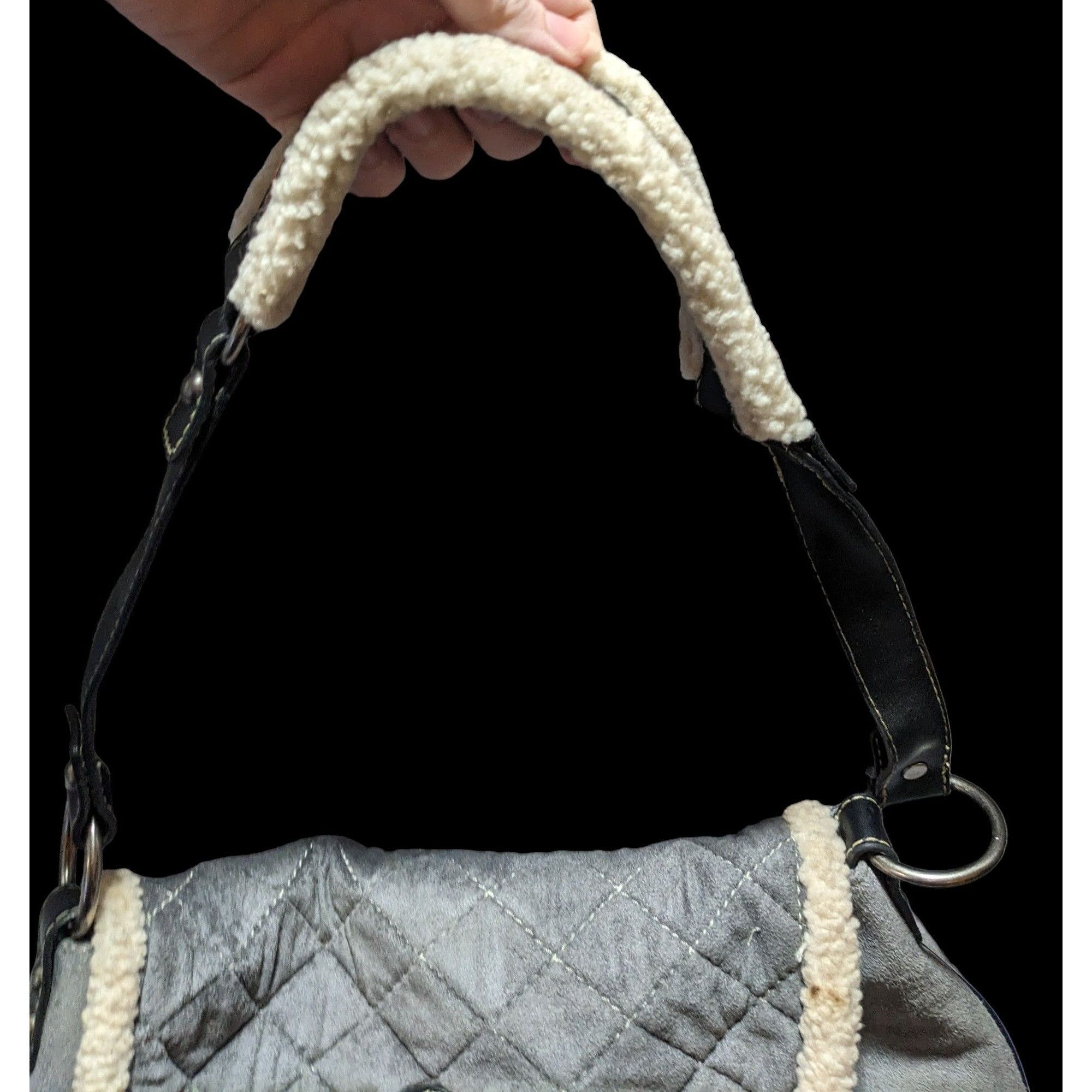 Old Navy Old Navy Grey Sherpa Purse Size ONE SIZE - 3 Thumbnail