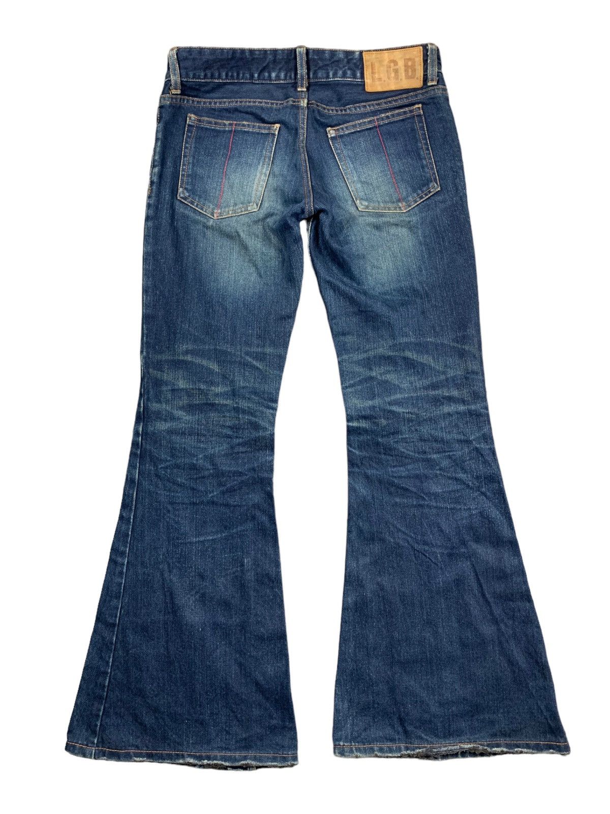 Le Grande Bleu (L.G.B.) L.G.B Mudwash Super Flared Denim Size US 27 - 6 Thumbnail