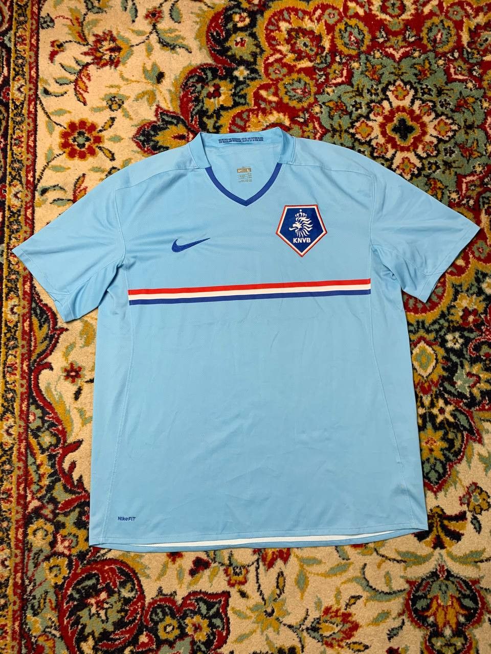 Nike HOLLAND 2008 2009 AWAY SHIRT NEDERLAND SOCCER JERSEY Size US L / EU 52-54 / 3 - 1 Thumbnail