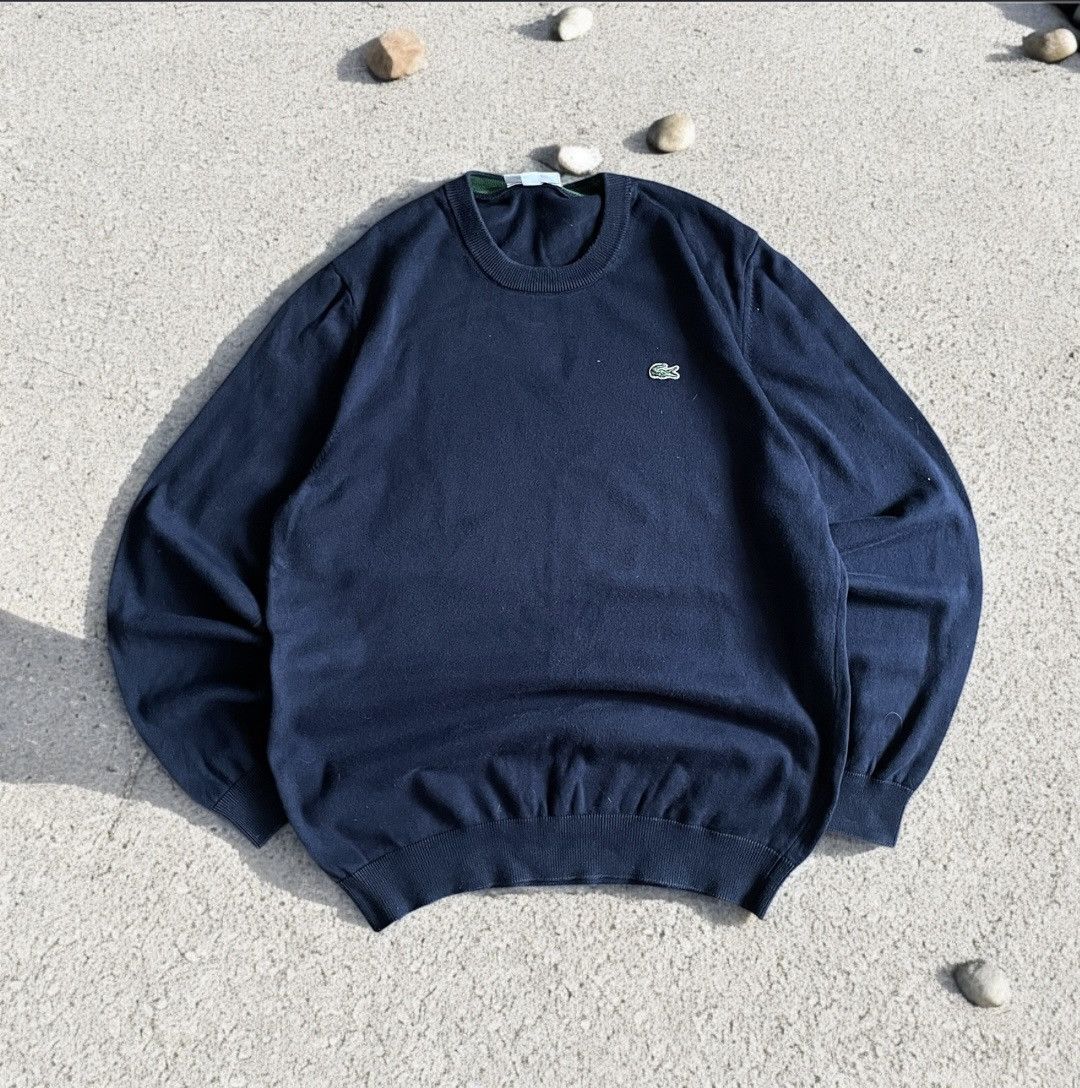 Lacoste × Vintage Mens Vintage Lacoste Blue Casual Sweater luxury knitwear y2k Size US L / EU 52-54 / 3 - 1 Thumbnail