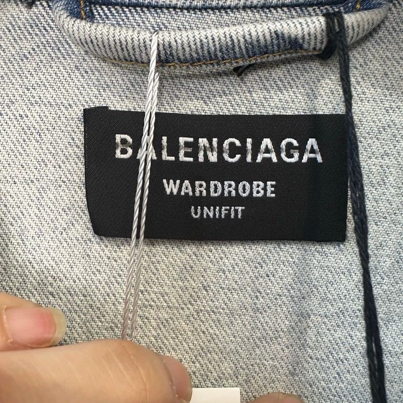 Balenciaga Balenciaga Flame Letter Denim Jacket Size US L / EU 52-54 / 3 - 3 Thumbnail