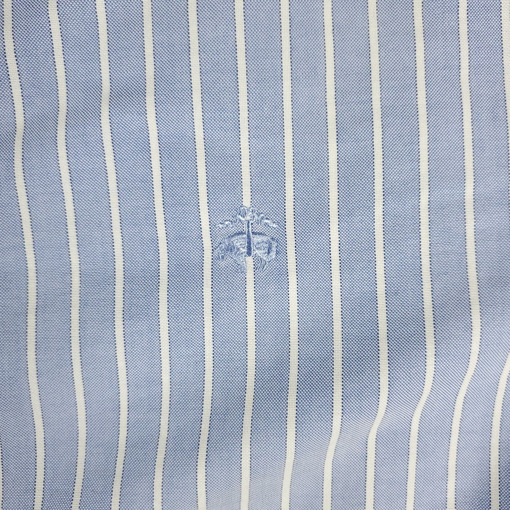 Brooks Brothers VINTAGE Brooks Brothers Shirt Men's Large Blue Striped Casual Button Up Long Sleeve Size US L / EU 52-54 / 3 - 3 Thumbnail