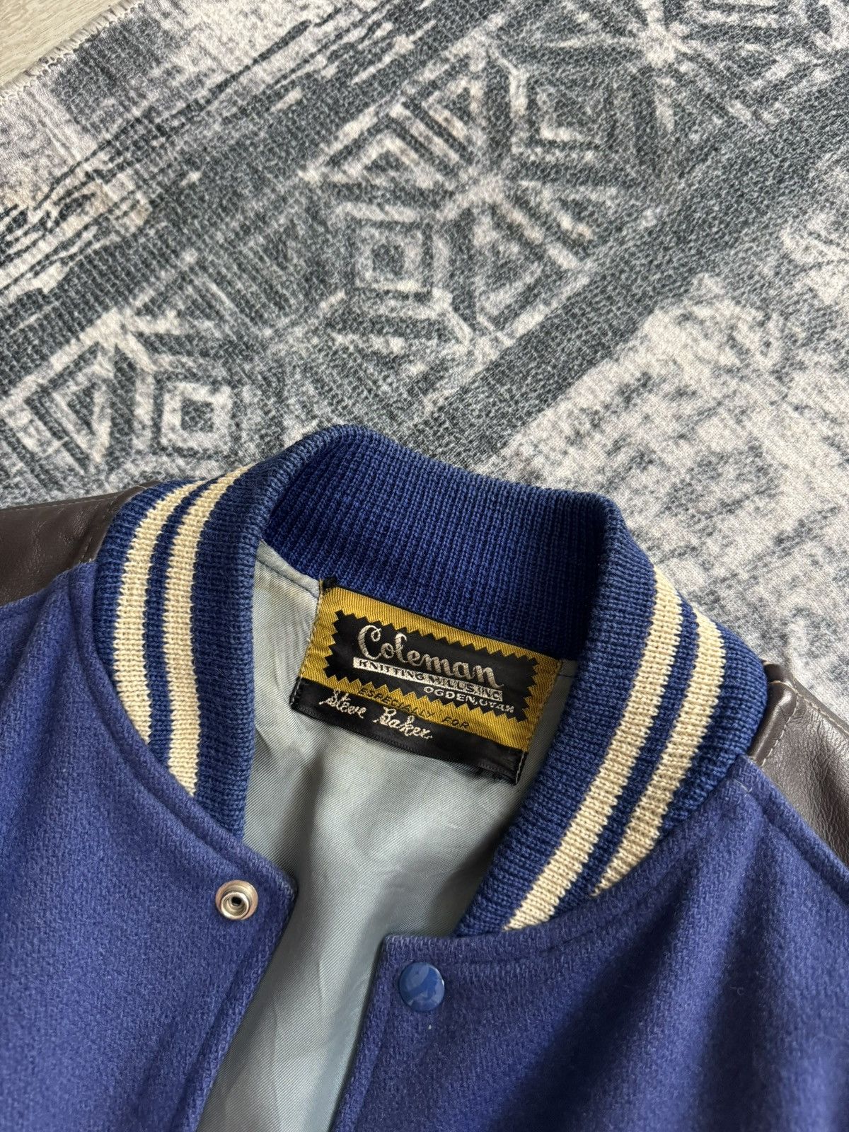 Coleman Coleman Vintage Wool Leather College Varsity Bomber Jacket Size US L / EU 52-54 / 3 - 9 Thumbnail