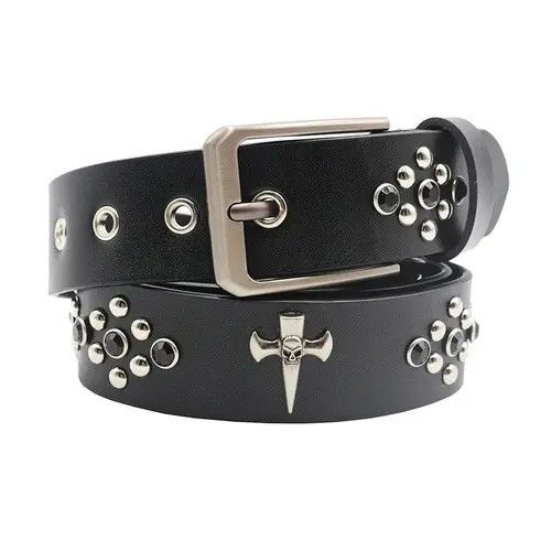 Japanese Brand Rivet Leather Pin Belt Size ONE SIZE - 2 Thumbnail