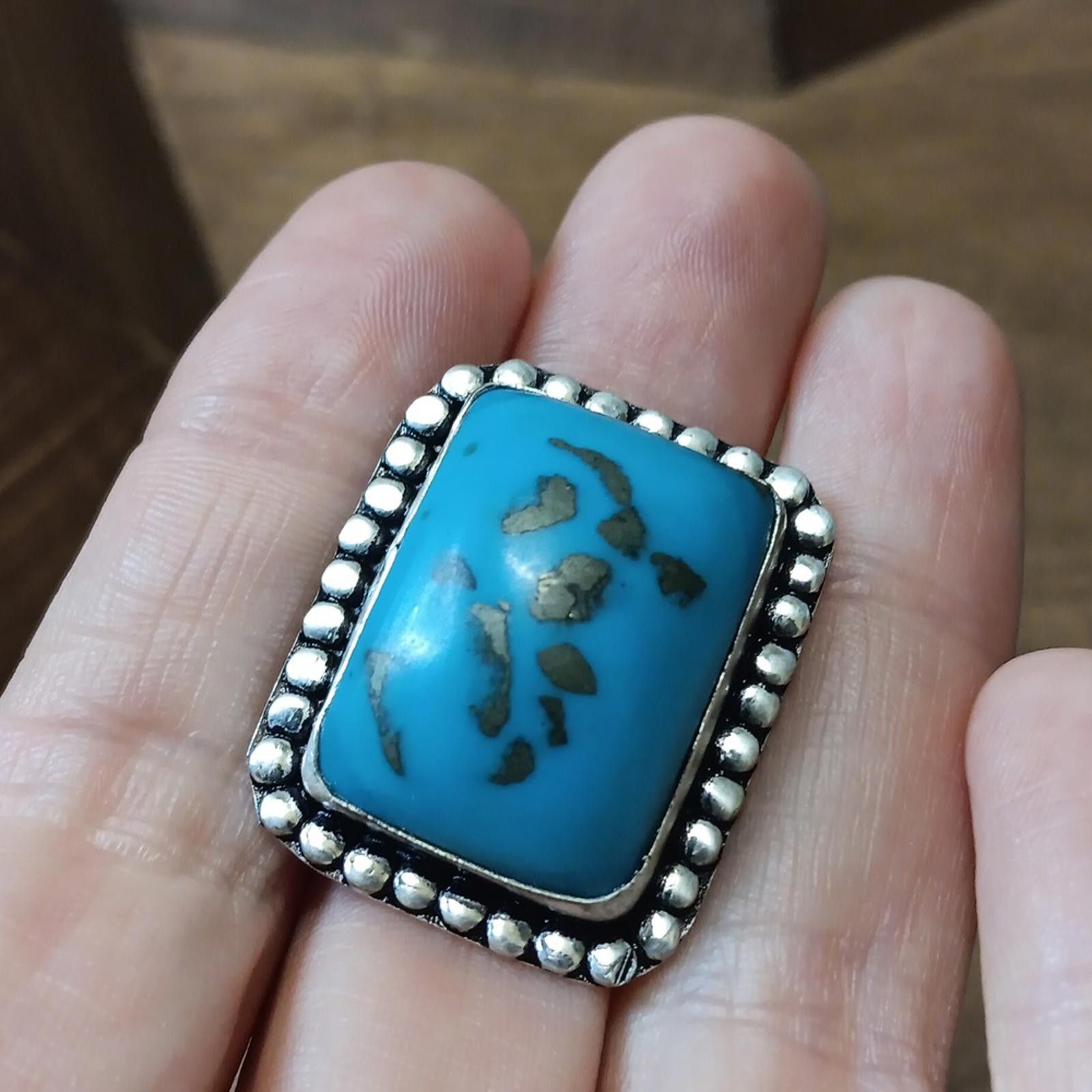 Designer Persisn Turquoise Ring Size ONE SIZE - 5 Thumbnail