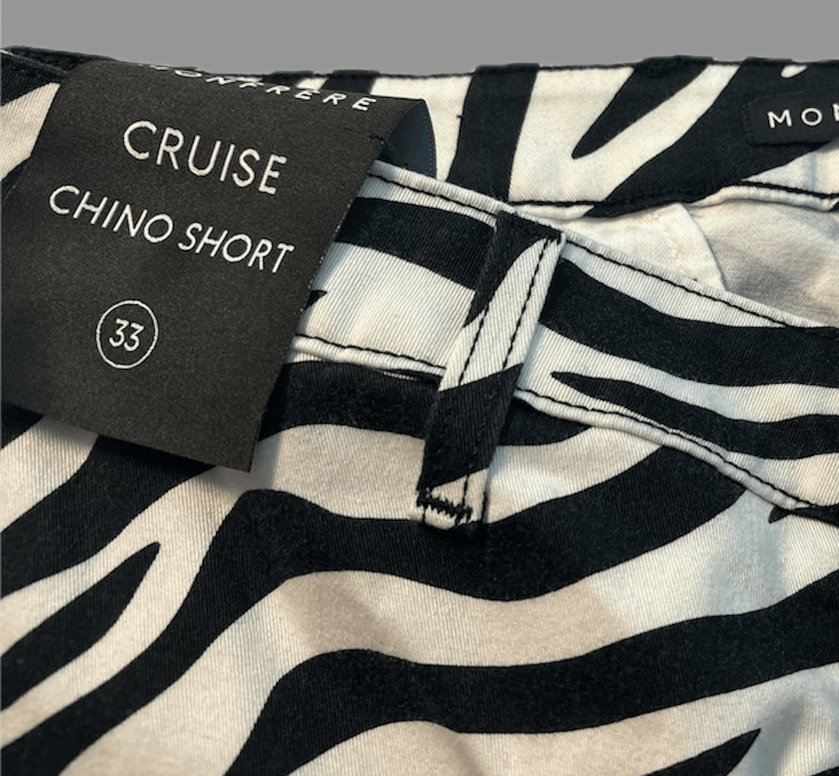 MONFRERE MONFRERE Men's Cruise Zebra-Print Twill Shorts Size US 33 - 5 Thumbnail