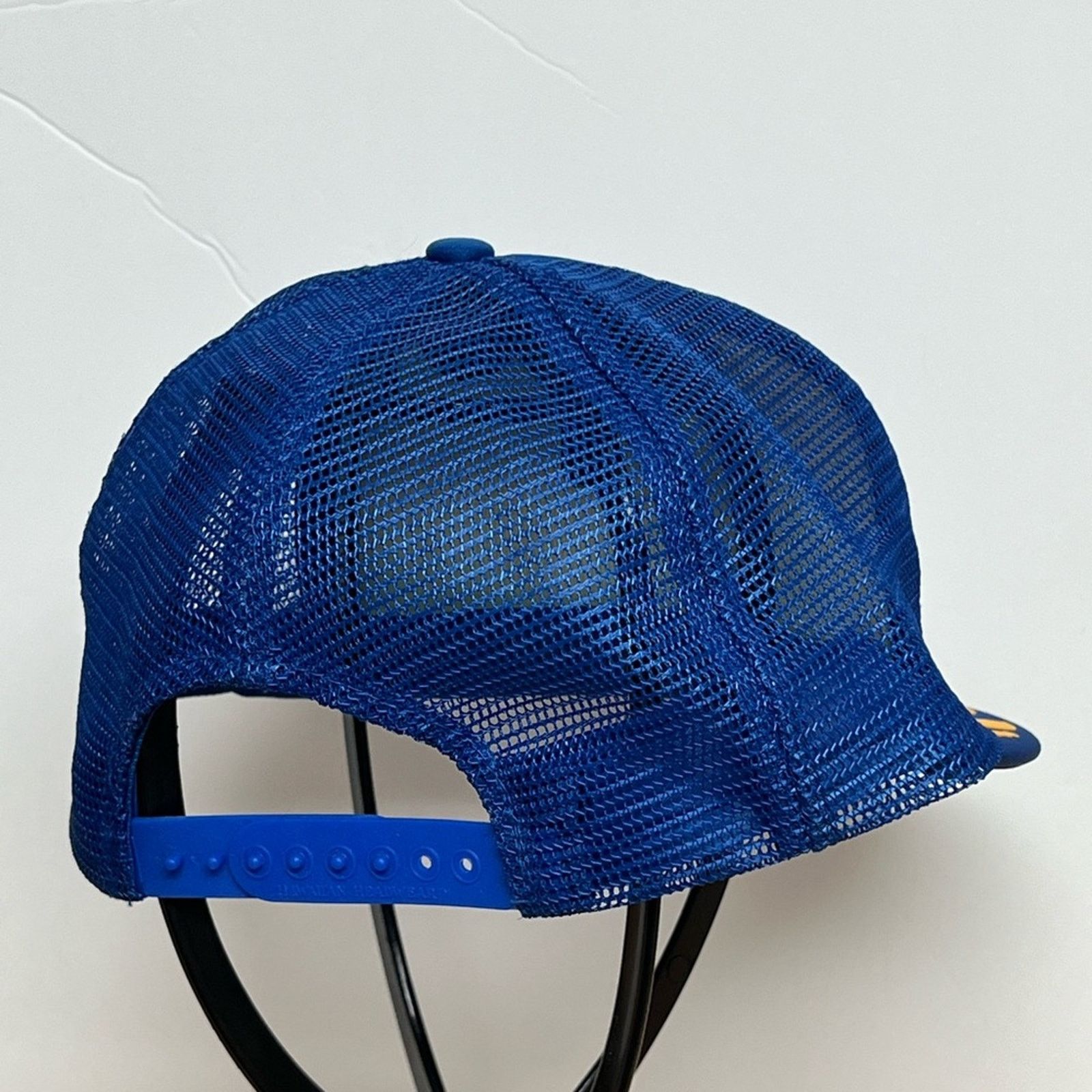 Vintage Vintage Hawaii Snapback Trucker Foam Hat Blue Mesh Gold Leaf Size ONE SIZE - 4 Thumbnail