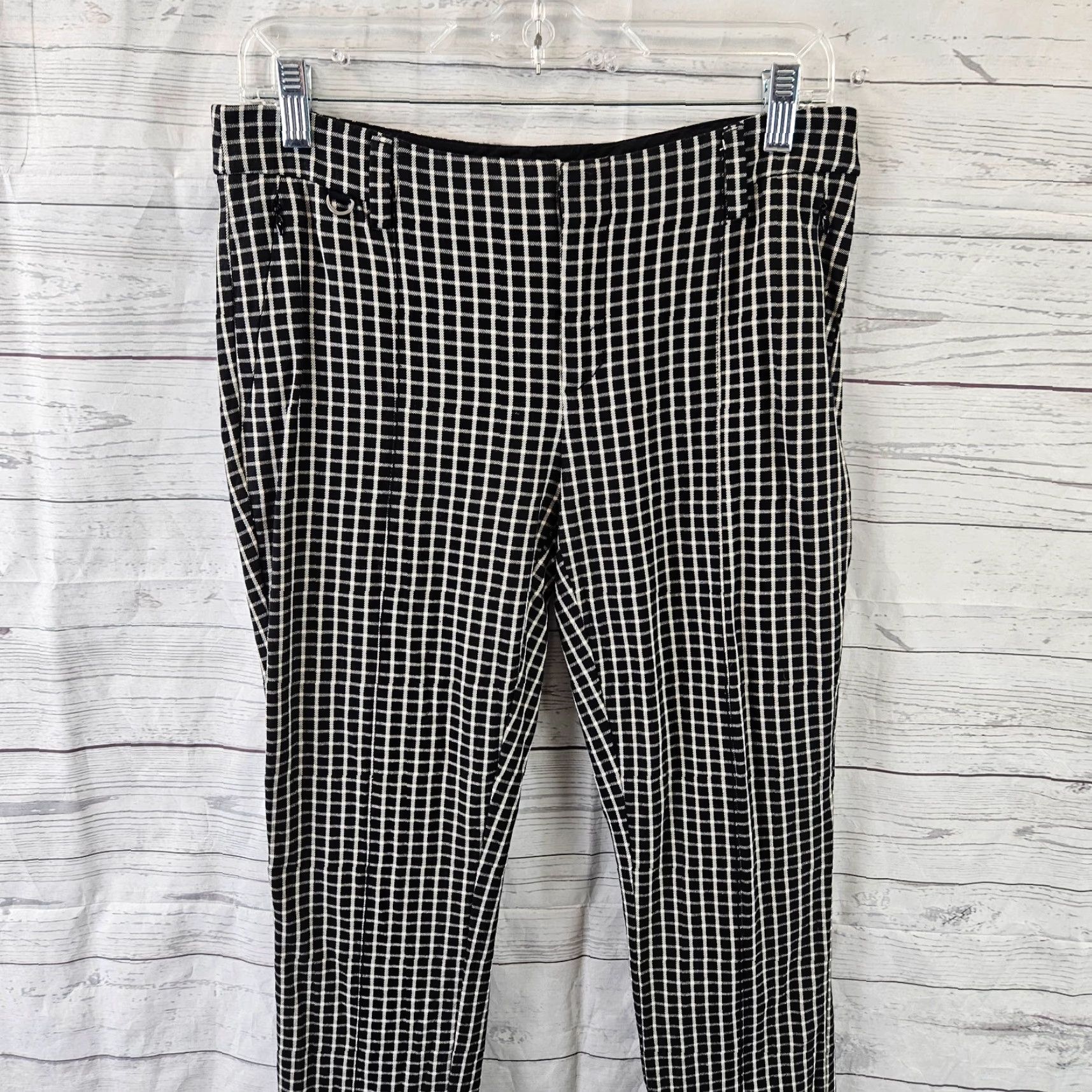 Anthropologie Anthropologie Womens The Essential Slim Cropped Pants Sz 4 Black White Size 27" / US 4 / IT 40 - 2 Thumbnail