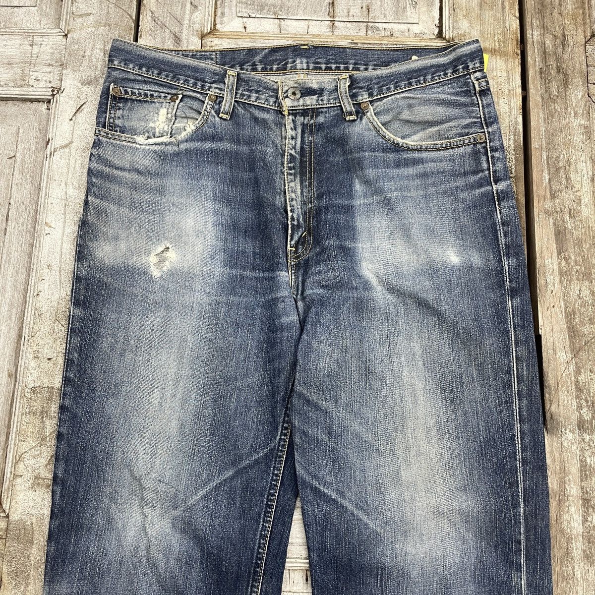 Levi's Vintage Levis 502 Distressed Faded Blue Jeans wc 344 Size US 36 / EU 52 - 3 Thumbnail