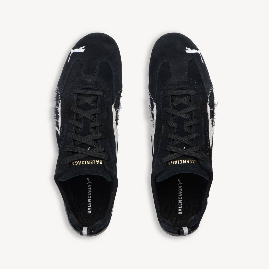 Balenciaga × Puma o1w1db10326 Speedcat Suede Sneakers in Black/White Size US 6 / EU 39 - 9 Thumbnail