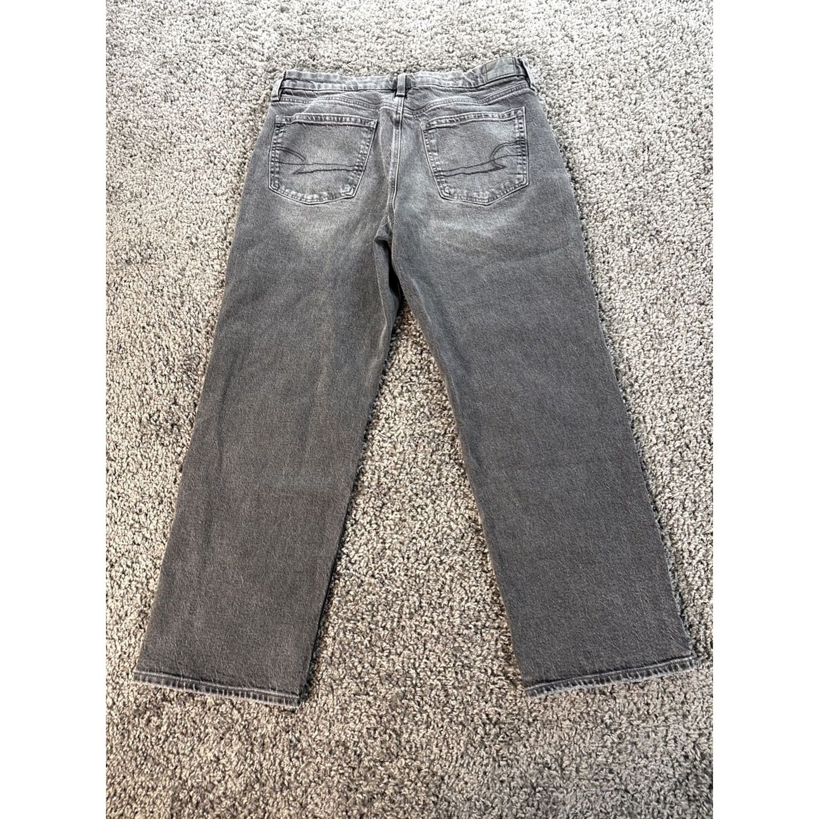 American Eagle Outfitters American Eagle Outfitters Jeans Womens 14 34x28 Black Straight High Rise Baggy Relaxed Denim 34 In Inseam Y2K Vintage No Size 36" / US 14 / IT 50 - 7 Thumbnail
