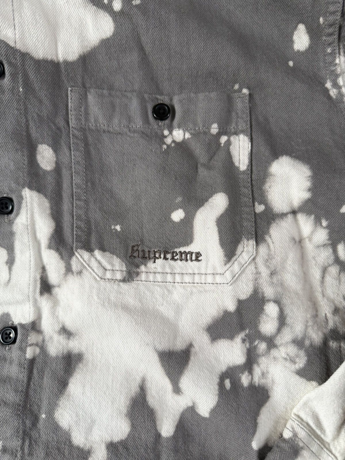 Supreme Bleached Hooded Denim Shirt Size US S / EU 44-46 / 1 - 2 Thumbnail