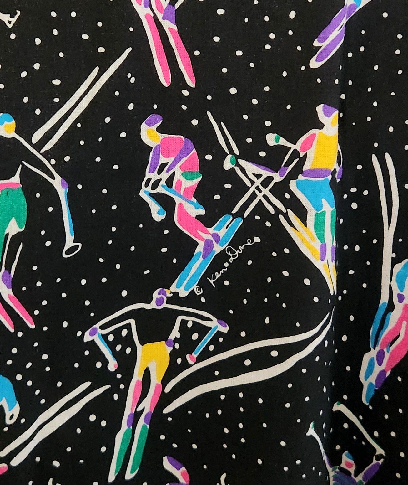 Other Vintage 80s 90s Ken Done Art To Wear Skier Print Bomber Size US M / EU 48-50 / 2 - 7 Thumbnail