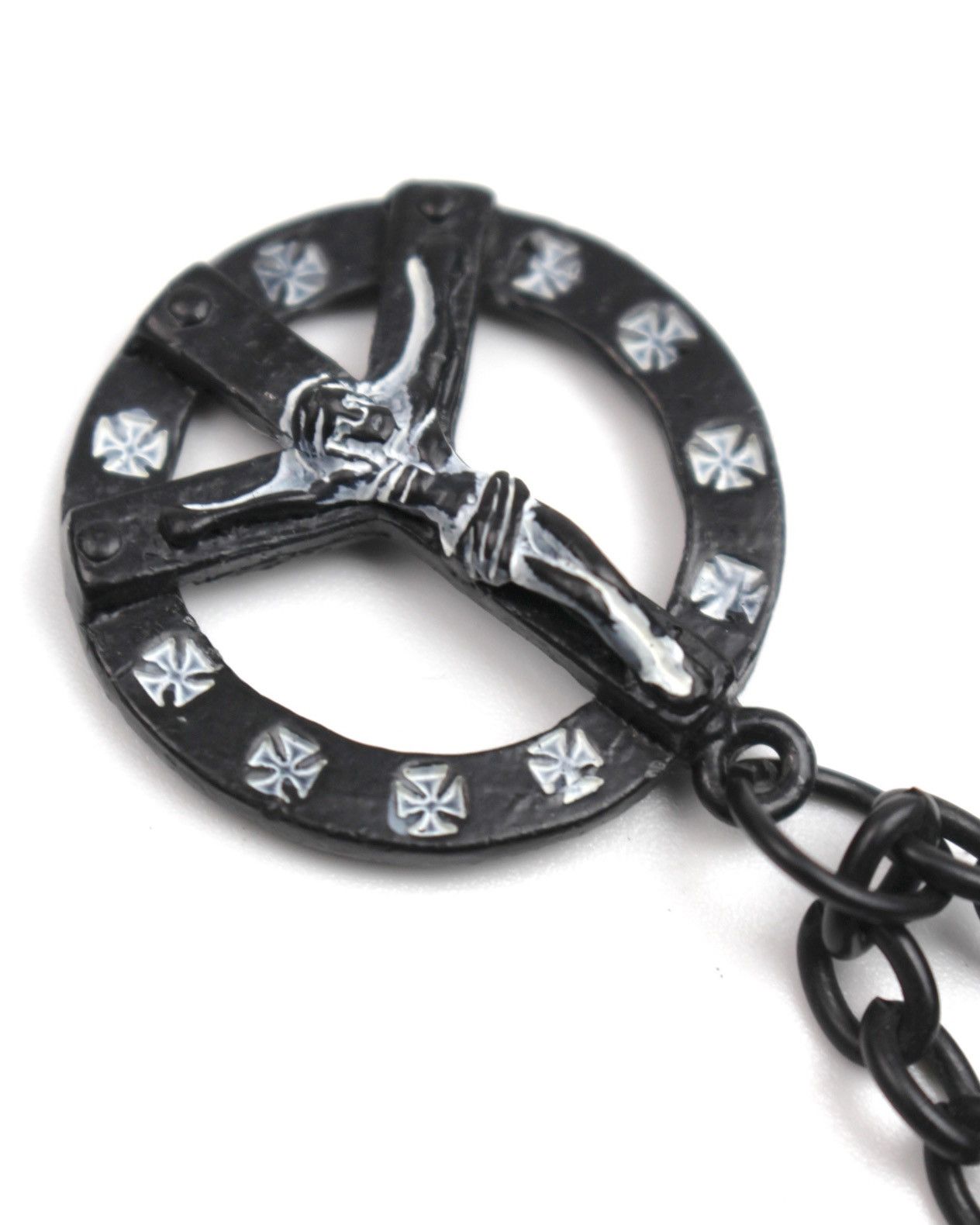 If Six Was Nine 2000S JAPANESE MADE CRUCIFIX PEACE SIGN IRON CROSS NECKLACE Size ONE SIZE - 3 Thumbnail