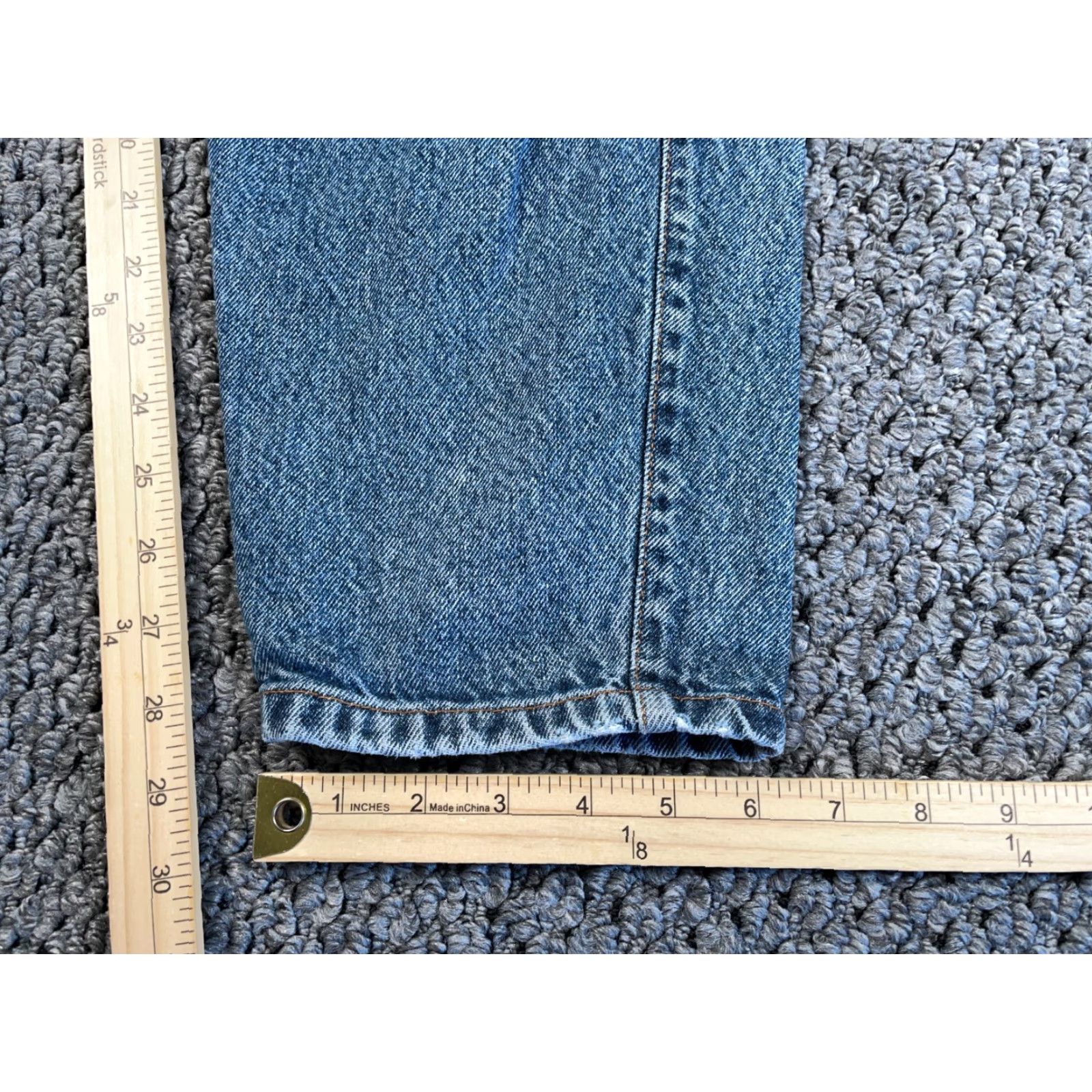 Vintage VINTAGE IOU TAPERED JEANS Men 28 x 28 Blue Denim 90s Grunge Retro 80s Vintage Regular Rise Mid 10-12" Zip Fly 5-Pocket Mens Jeans Size US 28 / EU 44 - 7 Thumbnail