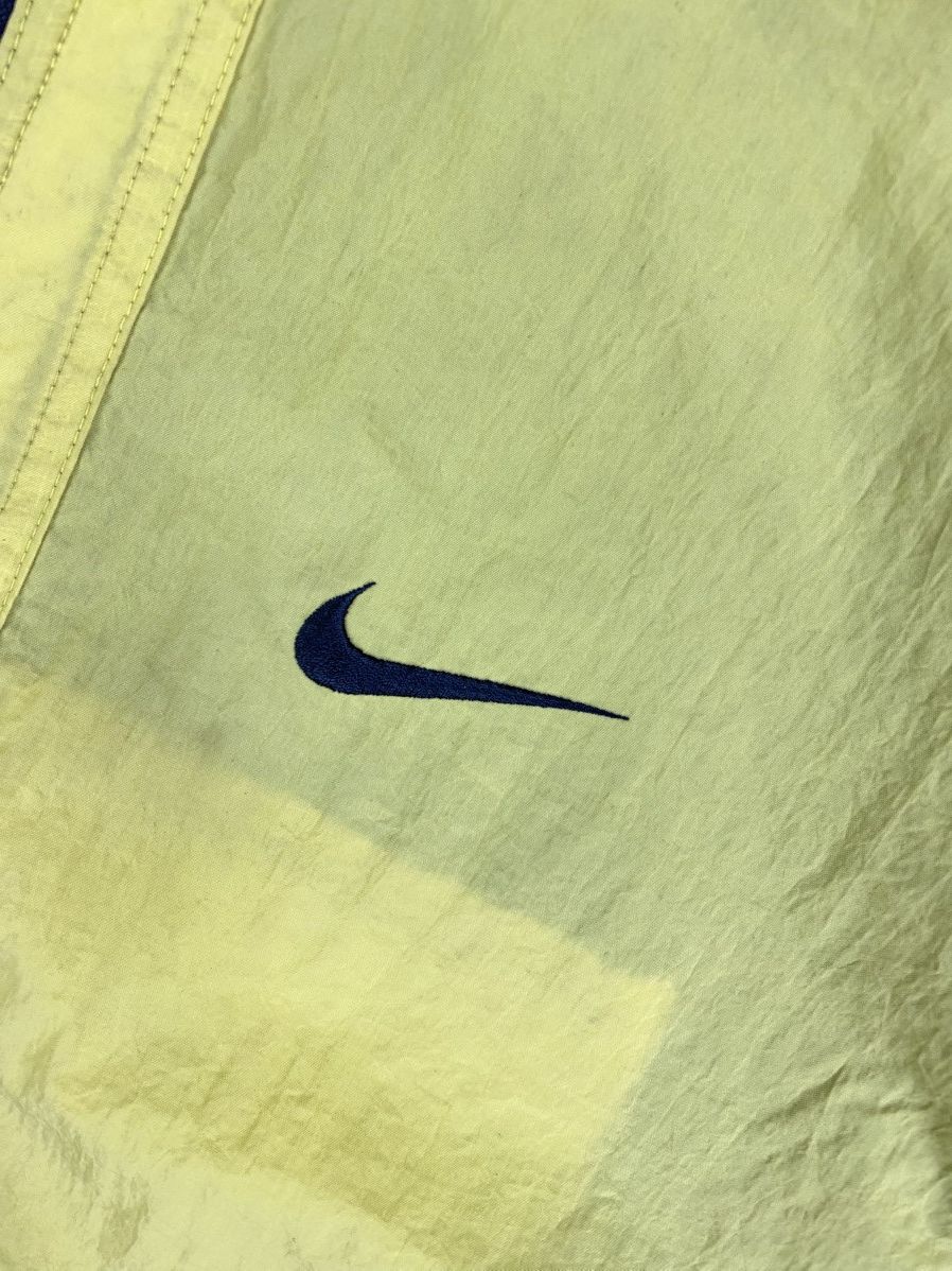 Nike Vintage 90’S Nike Yellow Fleece Lined Hooded Windbreaker Size US L / EU 52-54 / 3 - 8 Thumbnail