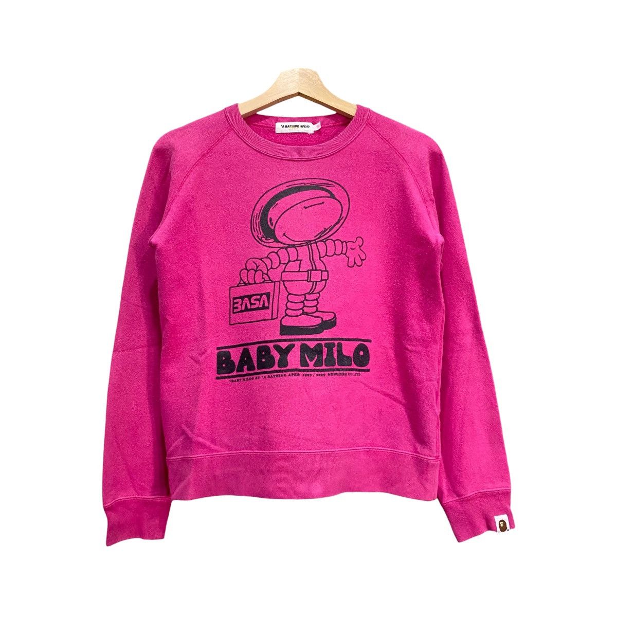 Bape Vintage Bape Baby Milo NASA Astronaut Raglan Sweatshirt Pink Size XS / US 0-2 / IT 36-38 - 1 Thumbnail