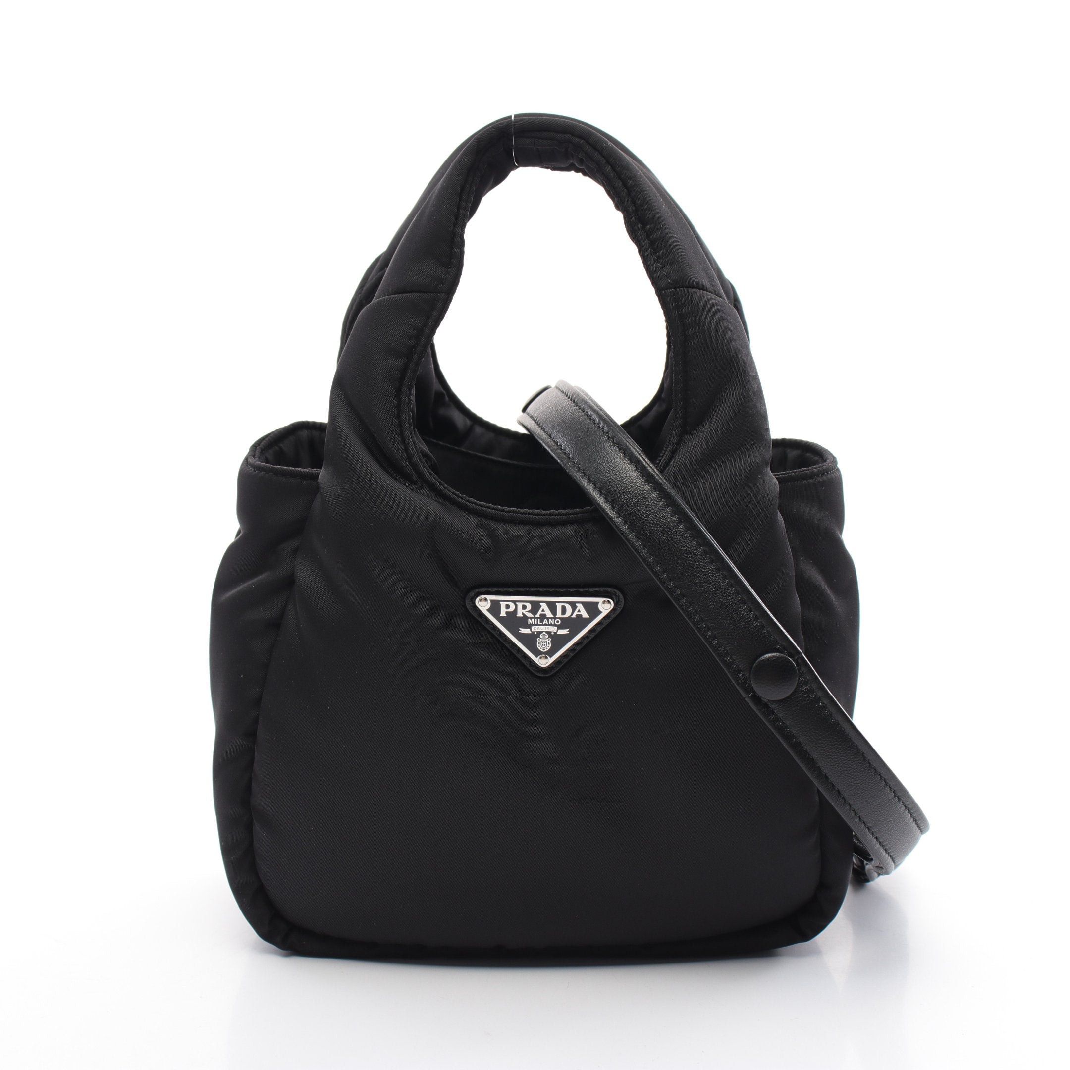Prada Prada Soft Re-Nylon Padding Mini Bag Handbag Nylon Black Size ONE SIZE - 1 Thumbnail