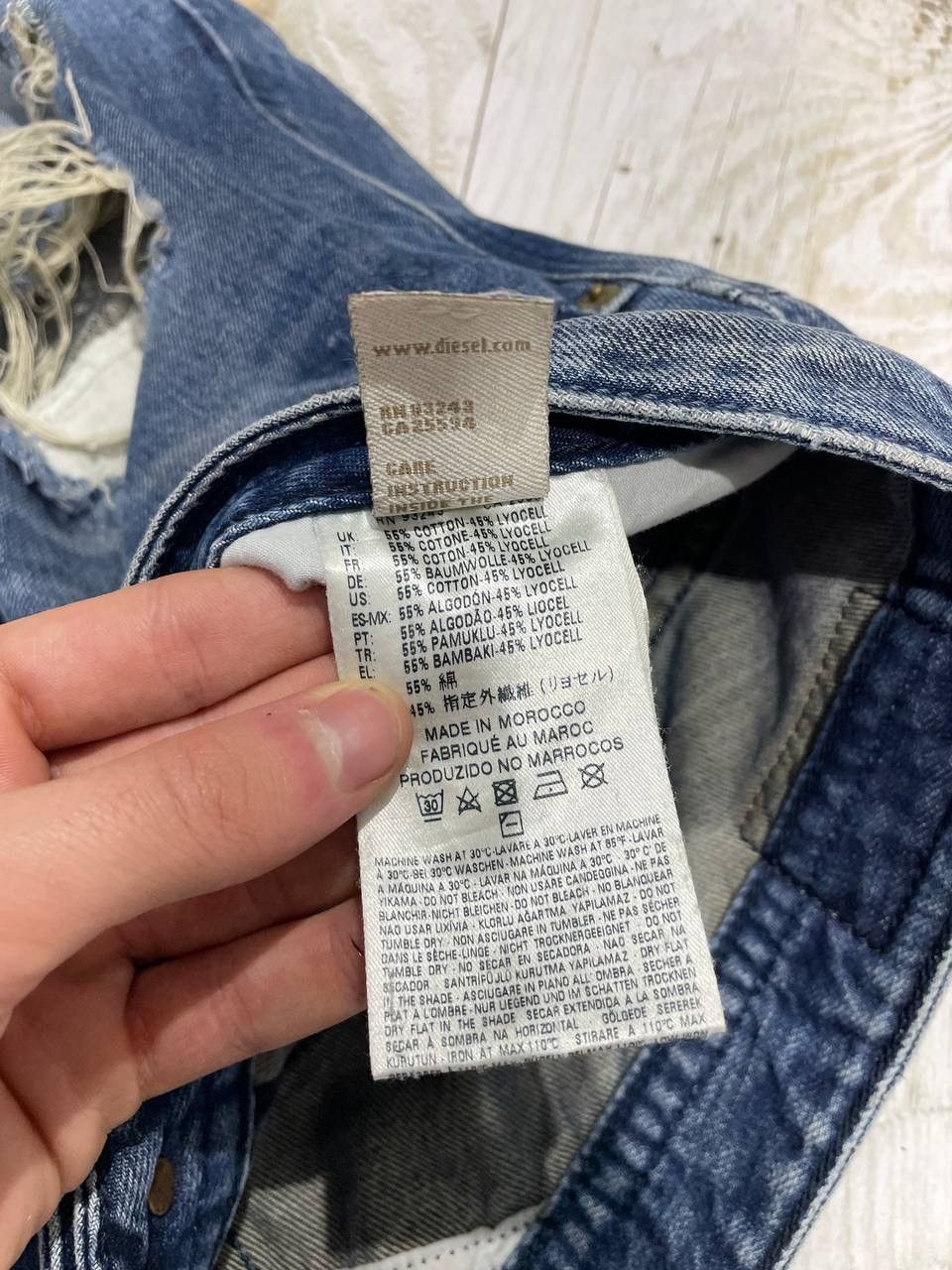 Diesel Diesel Thavar Slim Skinny Denim Jeans Distrissed Y2K Size US 34 / EU 50 - 13 Thumbnail