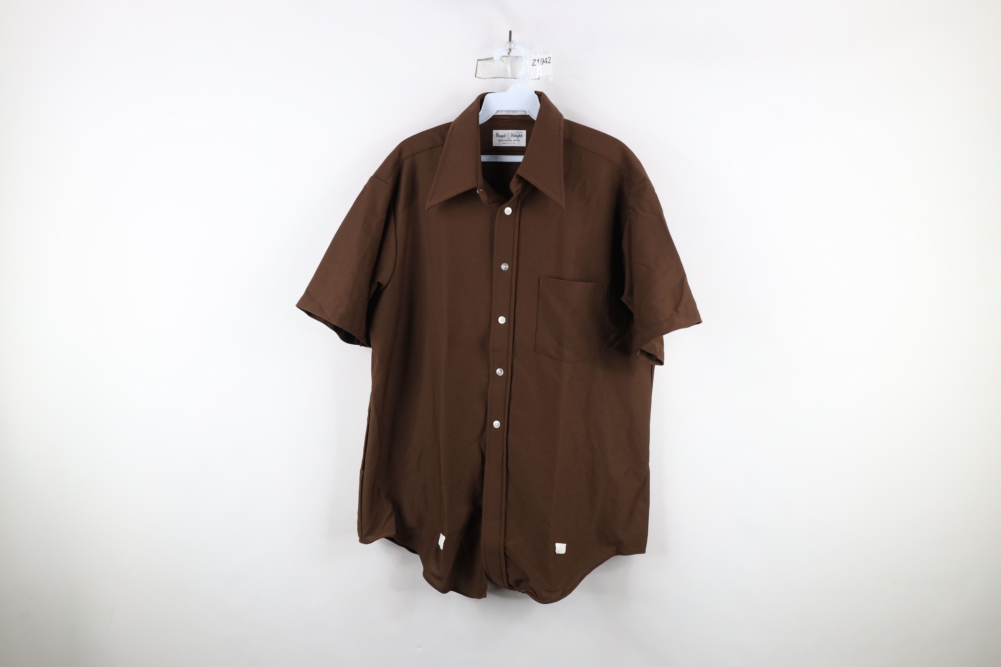 Vintage Deadstock Vintage 70s Streetwear Short Sleeve Collared Shirt Size US L / EU 52-54 / 3 - 1 Thumbnail