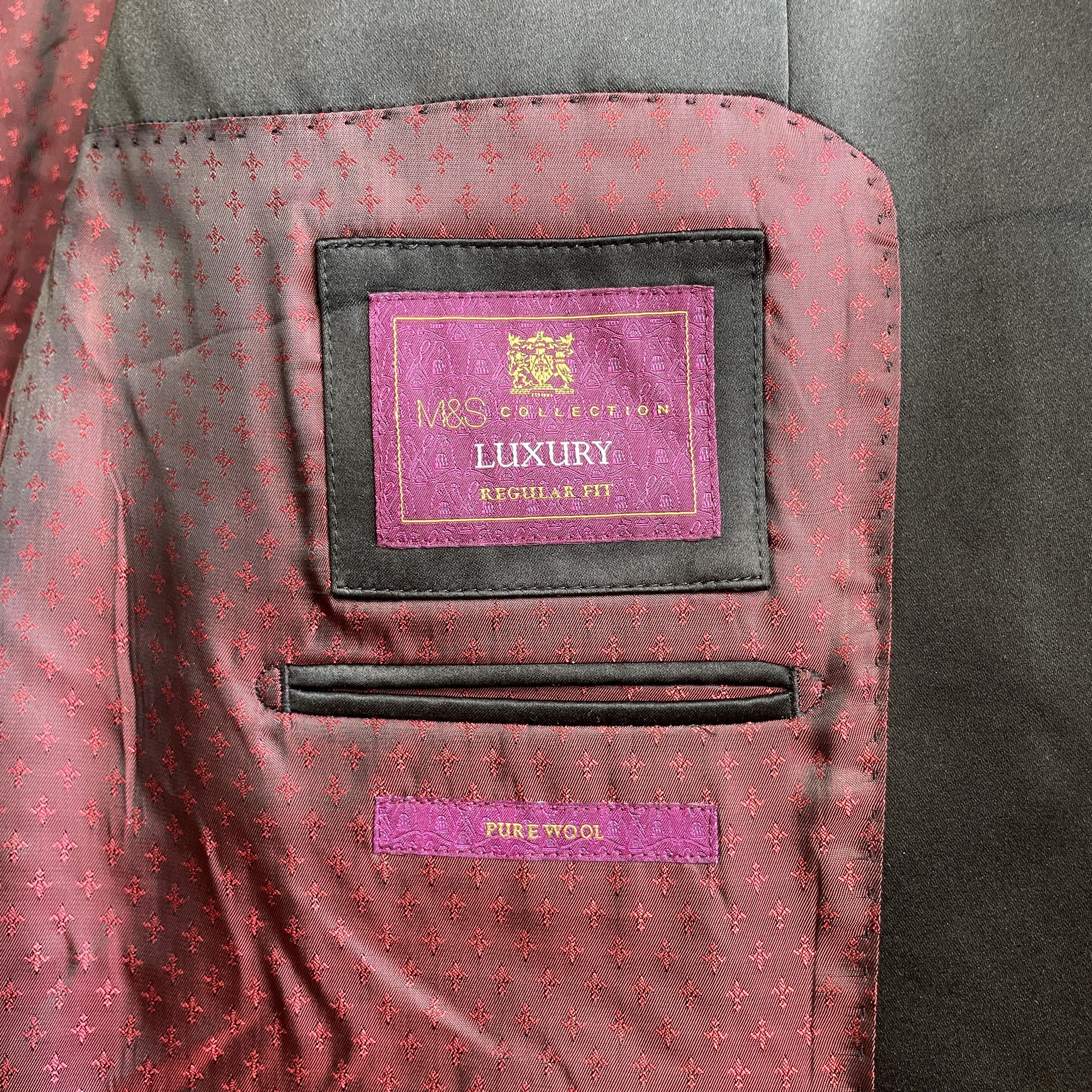 Marks & Spencer Mark & Spencer 3 Pieces Tuxedo Dinner Wool Suit Size 46R - 15 Thumbnail