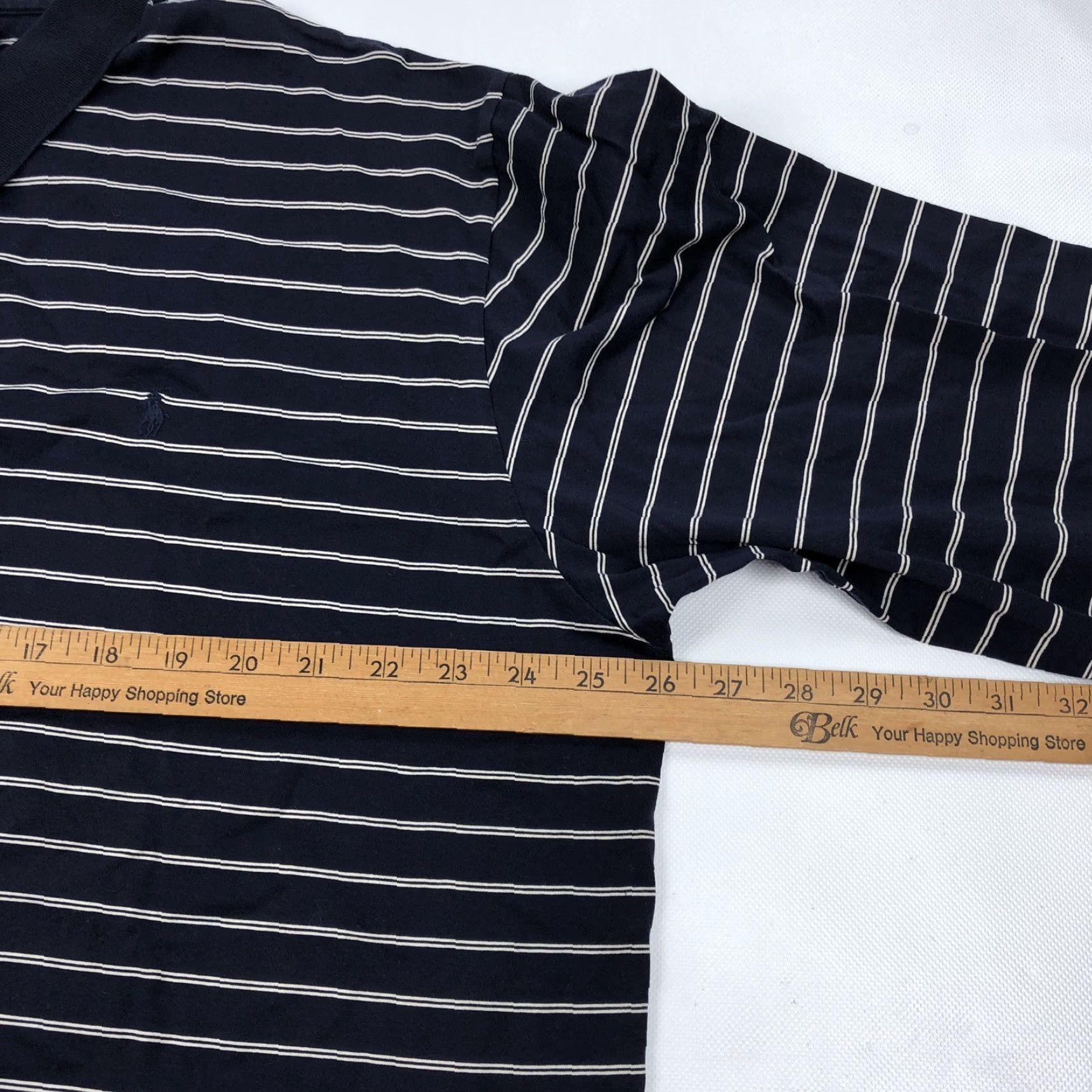 Polo Ralph Lauren Polo by Ralph Lauren Shirt Polo Striped Navy White XL Long Sleeve Pima Cotton Men Size US XL / EU 56 / 4 - 6 Thumbnail