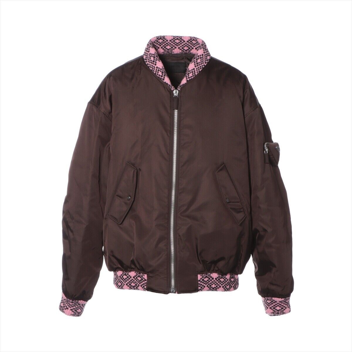 21AW RE-NYLON KNIT BOMBER JACKET 【PRADA】 Prada 🔥RUNWAY🔥AW21 Prada Re-Nylon Knit Padded Bomber | Grailed