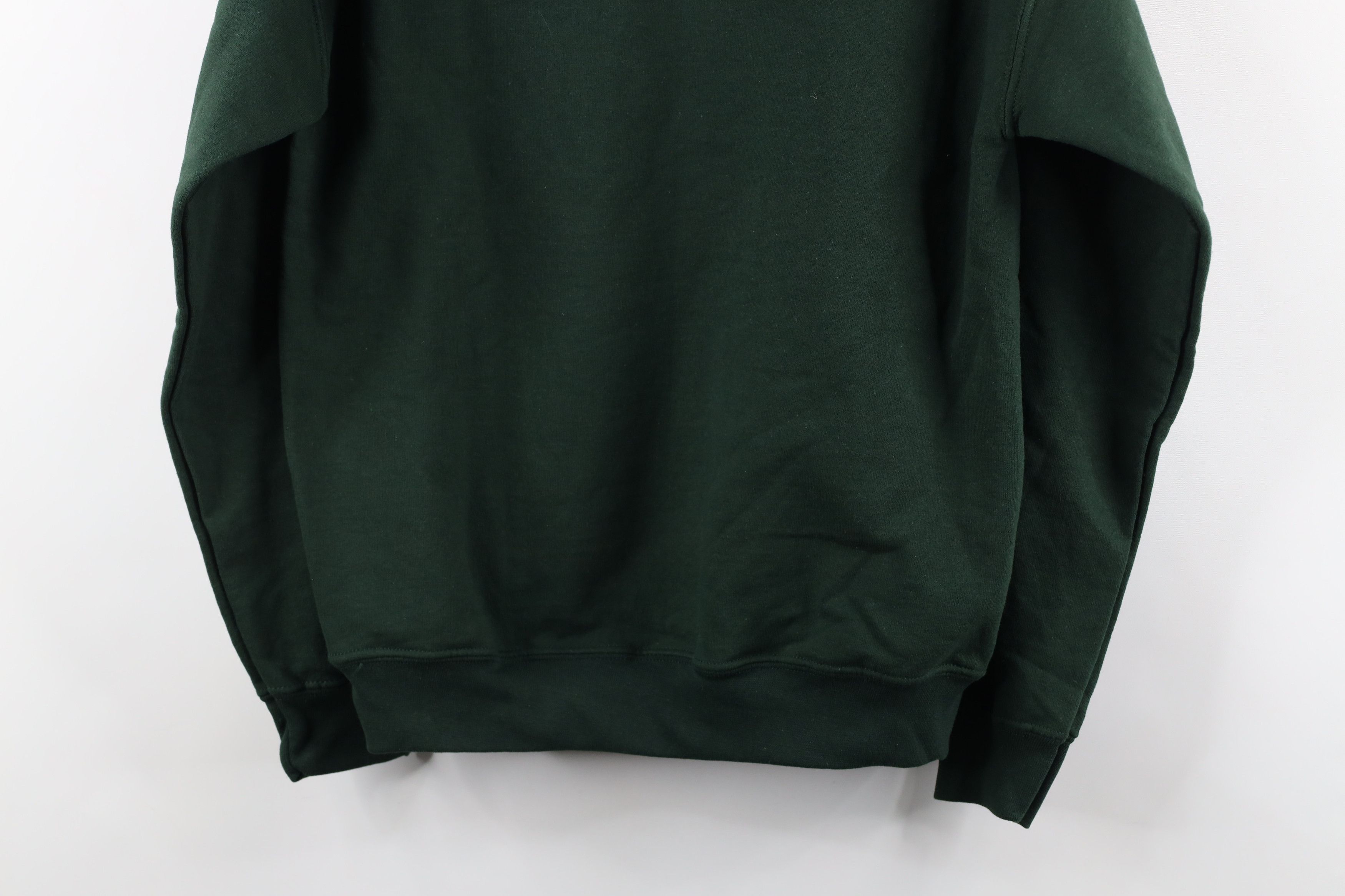 Vintage Vintage 90s Streetwear Blank Hoodie Sweatshirt Hunter Green Size US S / EU 44-46 / 1 - 9 Thumbnail