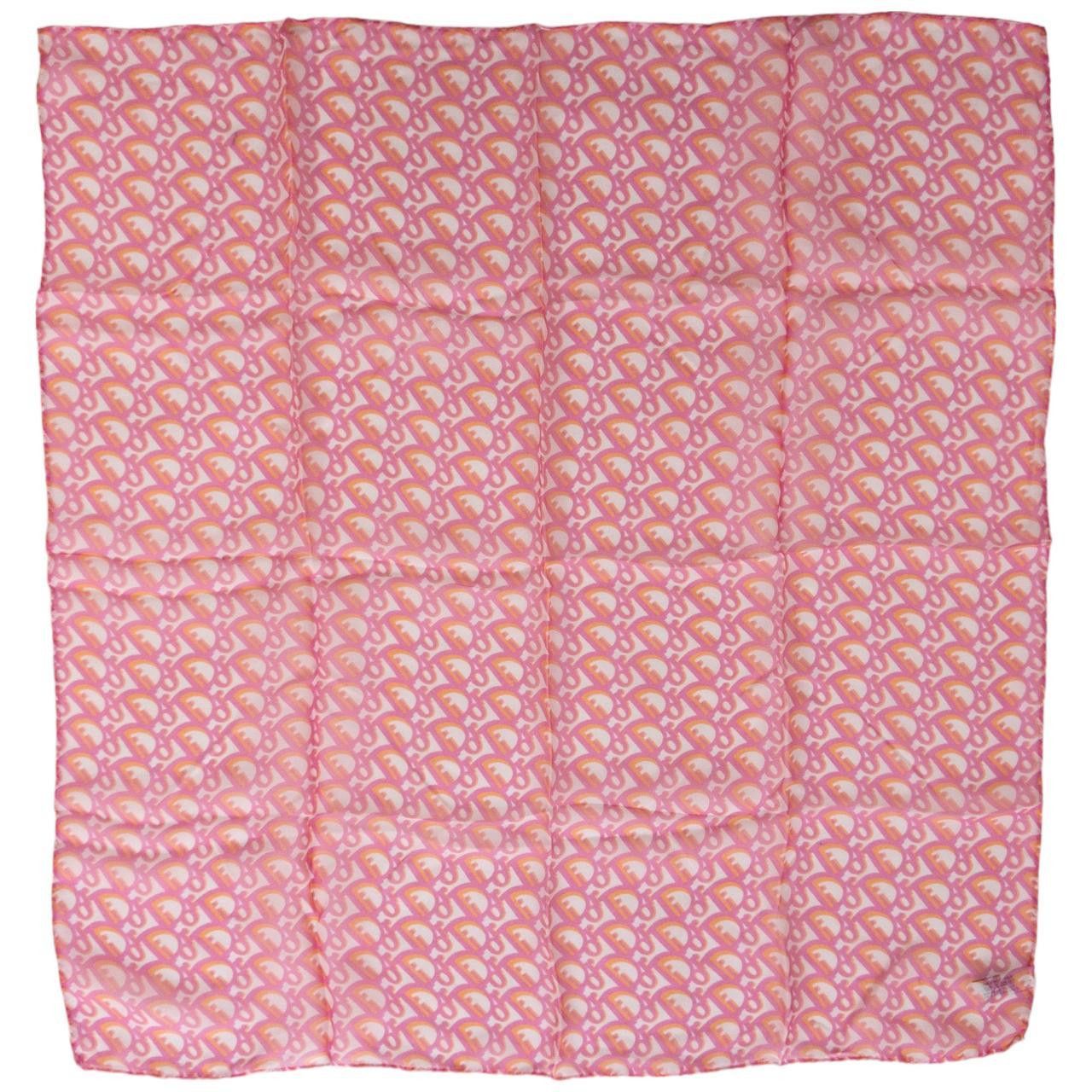 Dior Vintage Christian Dior Silk Monogram Scarf Size ONE SIZE - 1 Thumbnail
