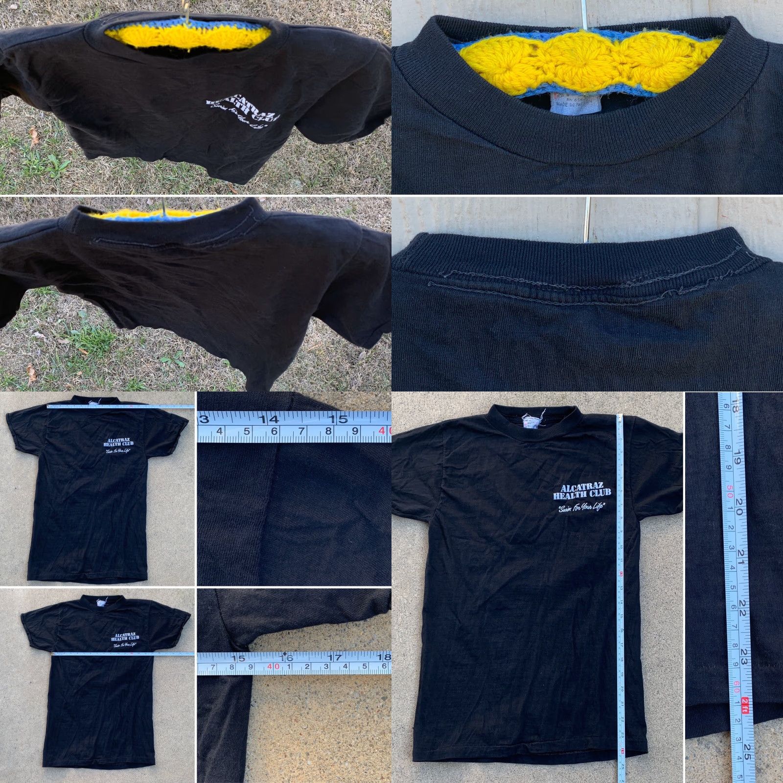 Vintage VINTAGE Pro Stars Alcatraz Health Club Swim For Your Life T Shirt M Unisex Short Sleeve Graphic Tee 1980s Black 100% Cotton Size US M / EU 48-50 / 2 - 8 Thumbnail