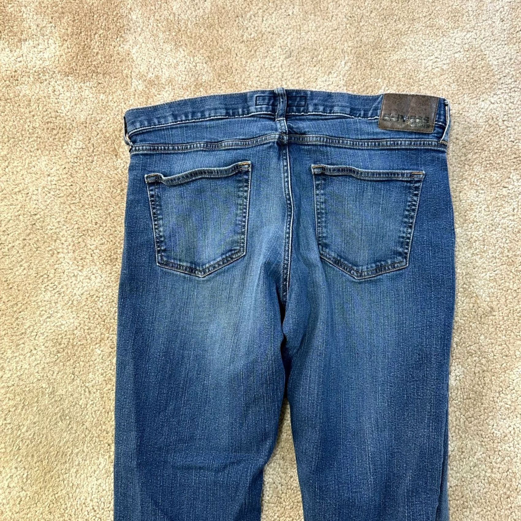 Express Express Slim Straight Jeans Men 34x32 Blue Denim Size US 34 / EU 50 - 6 Thumbnail
