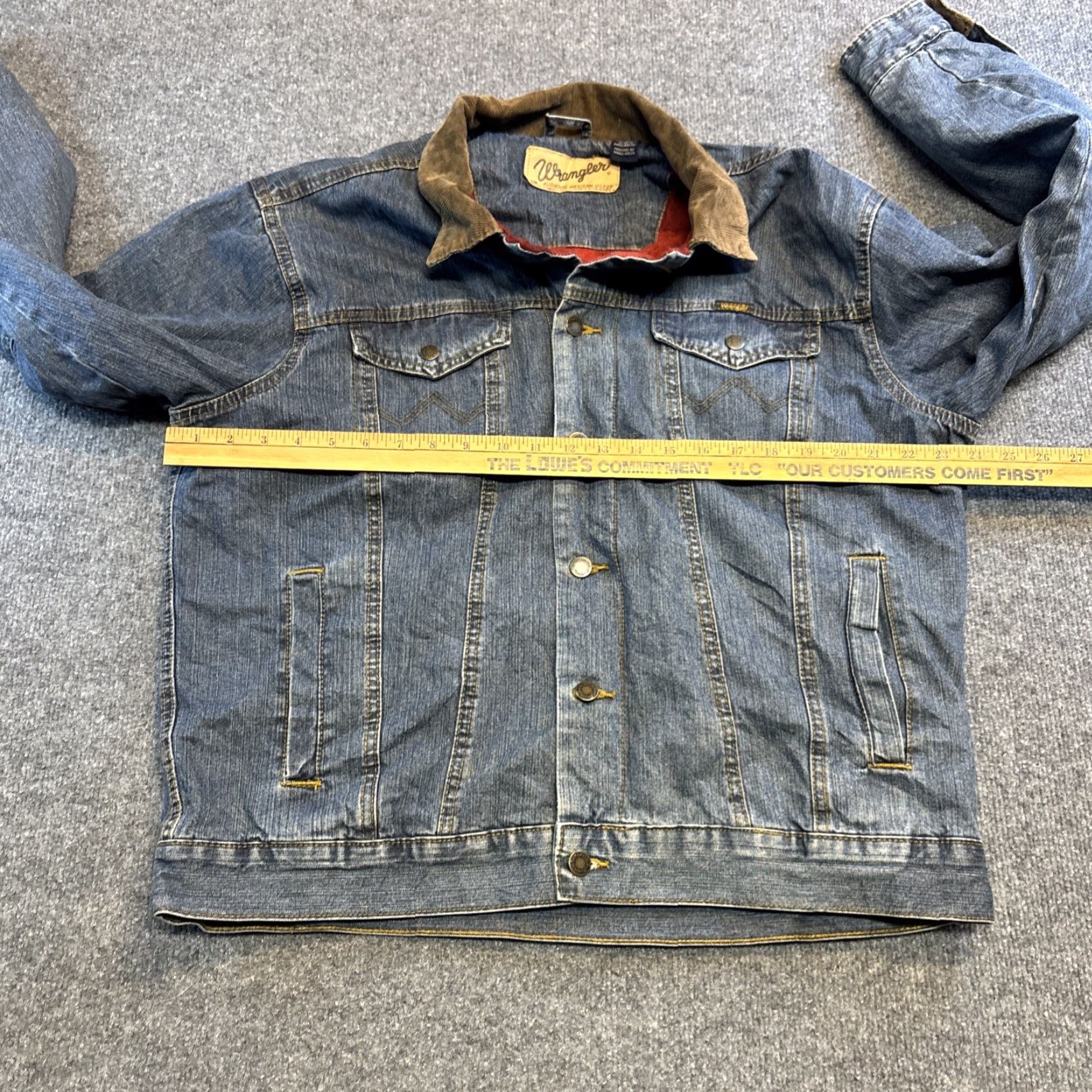 Wrangler Wrangler Denim Jacket Men M Corduroy Flannel Lined VTG American Rodeo Western Jeans Jacket Mens Size US M / EU 48-50 / 2 - 5 Thumbnail