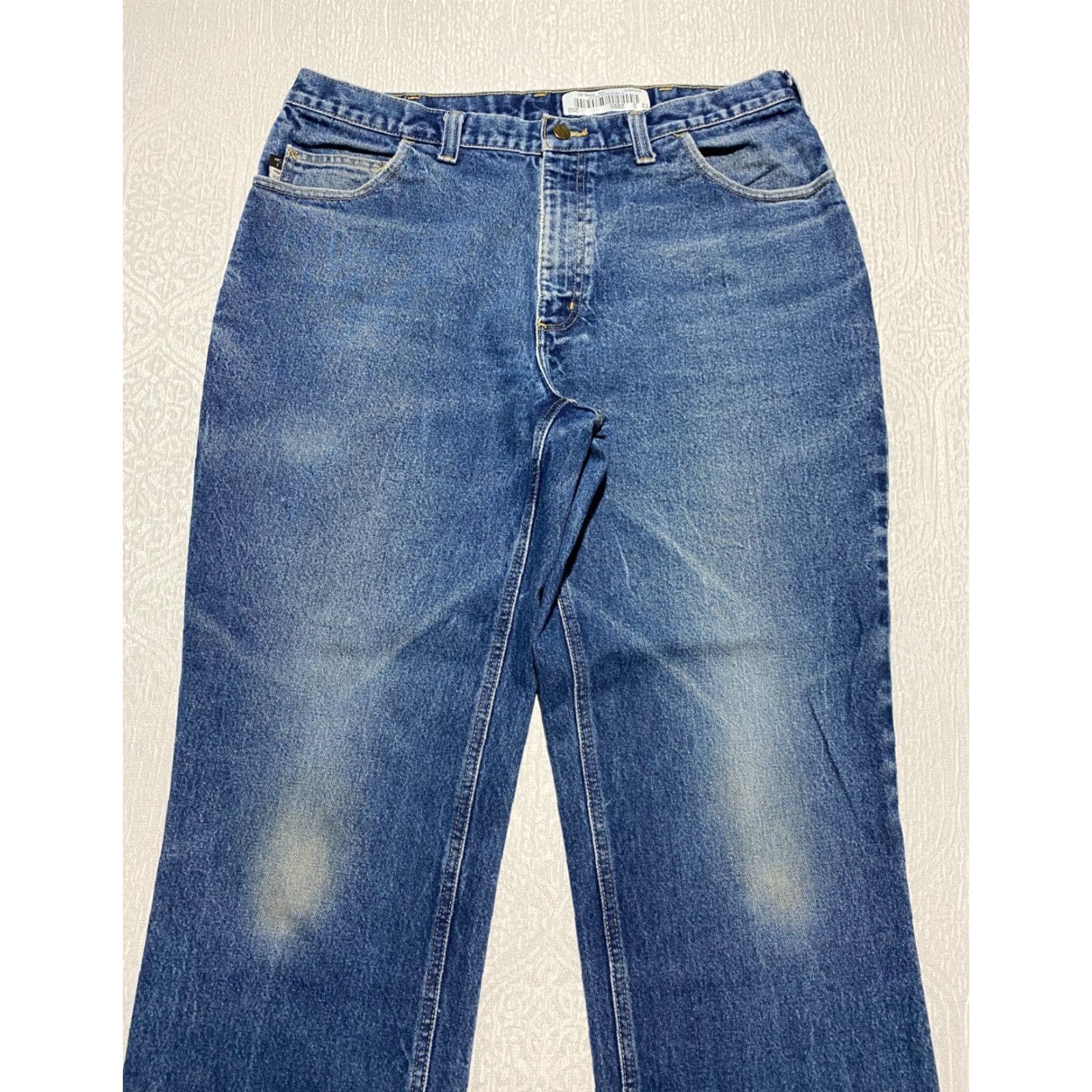 Carhartt VINTAGE Carhartt FR Men’s Jeans 38x32 Blue Flame-Resistant ARC2 NFPA2112 Denim 5-Pocket Mens Jeans Size US 38 / EU 54 - 5 Thumbnail