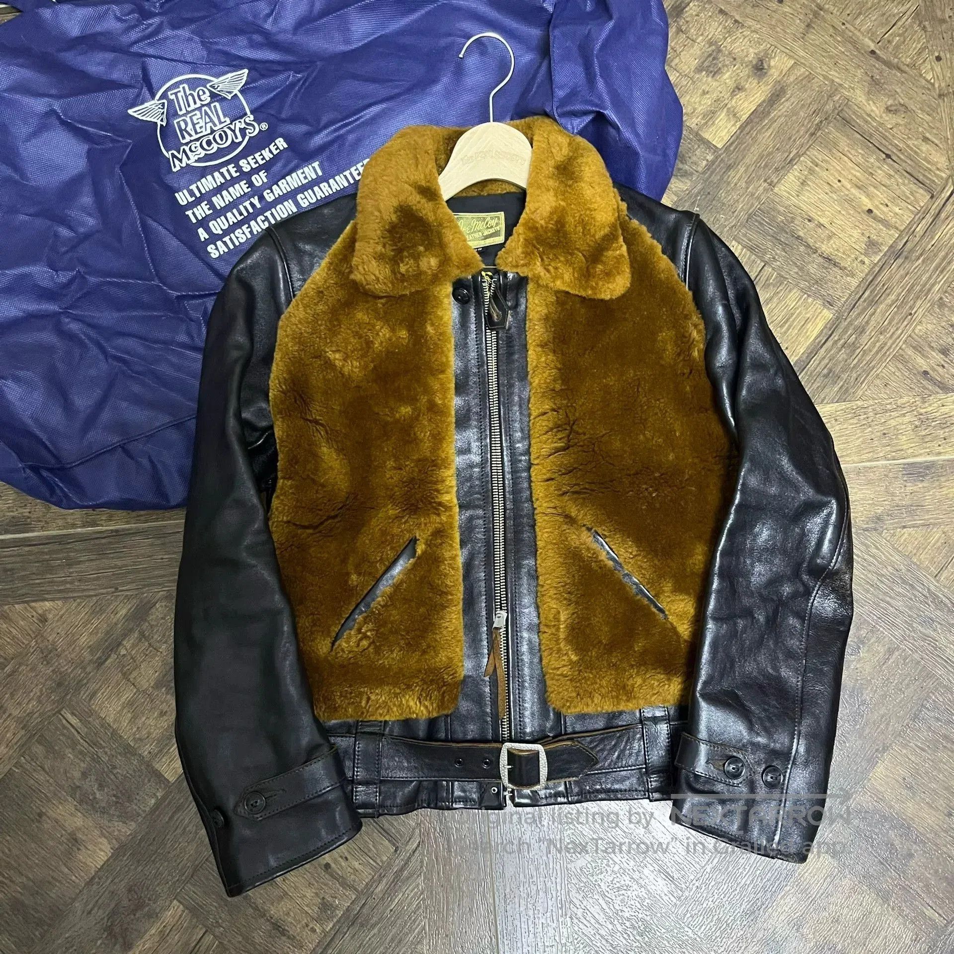 The Real McCoy Brown Bear Leather Jacket.