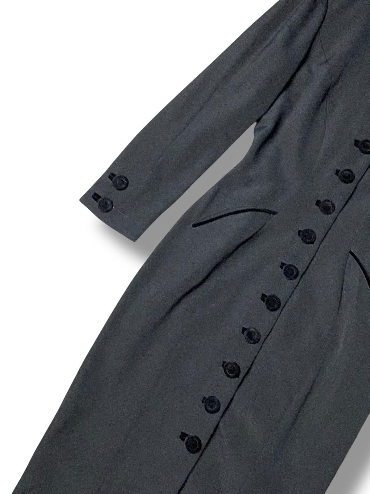 Thierry Mugler Vintage Thierry Mugler Buttoned Dress Coat (156) Size XS / US 0-2 / IT 36-38 - 5 Thumbnail