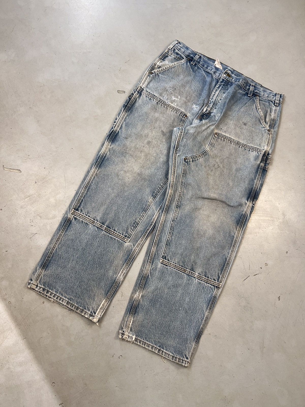 Carhartt Vintage Carhartt B136 dst double knee denim Size US 40 / EU 56 - 1 Thumbnail