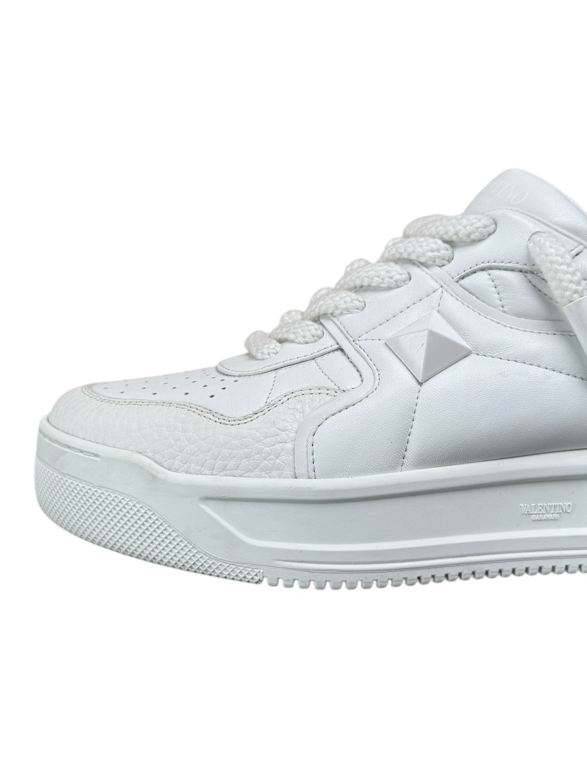Valentino Valentino One Stud XL White Trainer Sneakers Size US 11.5 / EU 44-45 - 7 Thumbnail