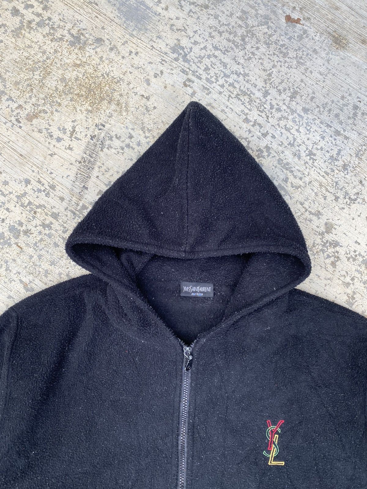 Yves Saint Laurent Yves Saint Laurent embroidery spellout fleece hoodies Size US L / EU 52-54 / 3 - 4 Thumbnail